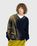 Maison Margiela – Wool V-Neck Sweater Navy - Knitwear - Blue - Image 2
