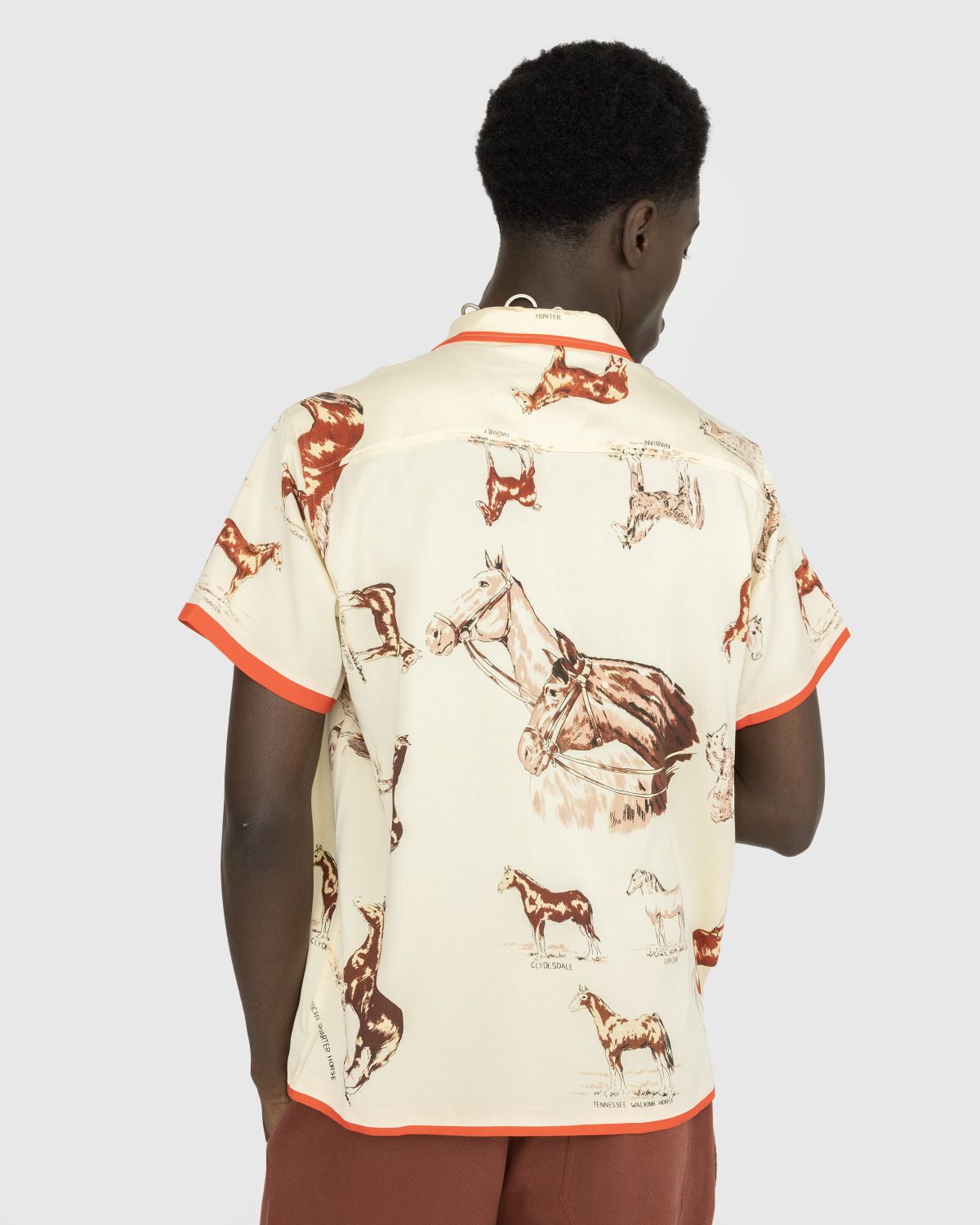 bode – Equine Short-Sleeve Shirt Cream/Multi | Highsnobiety Shop