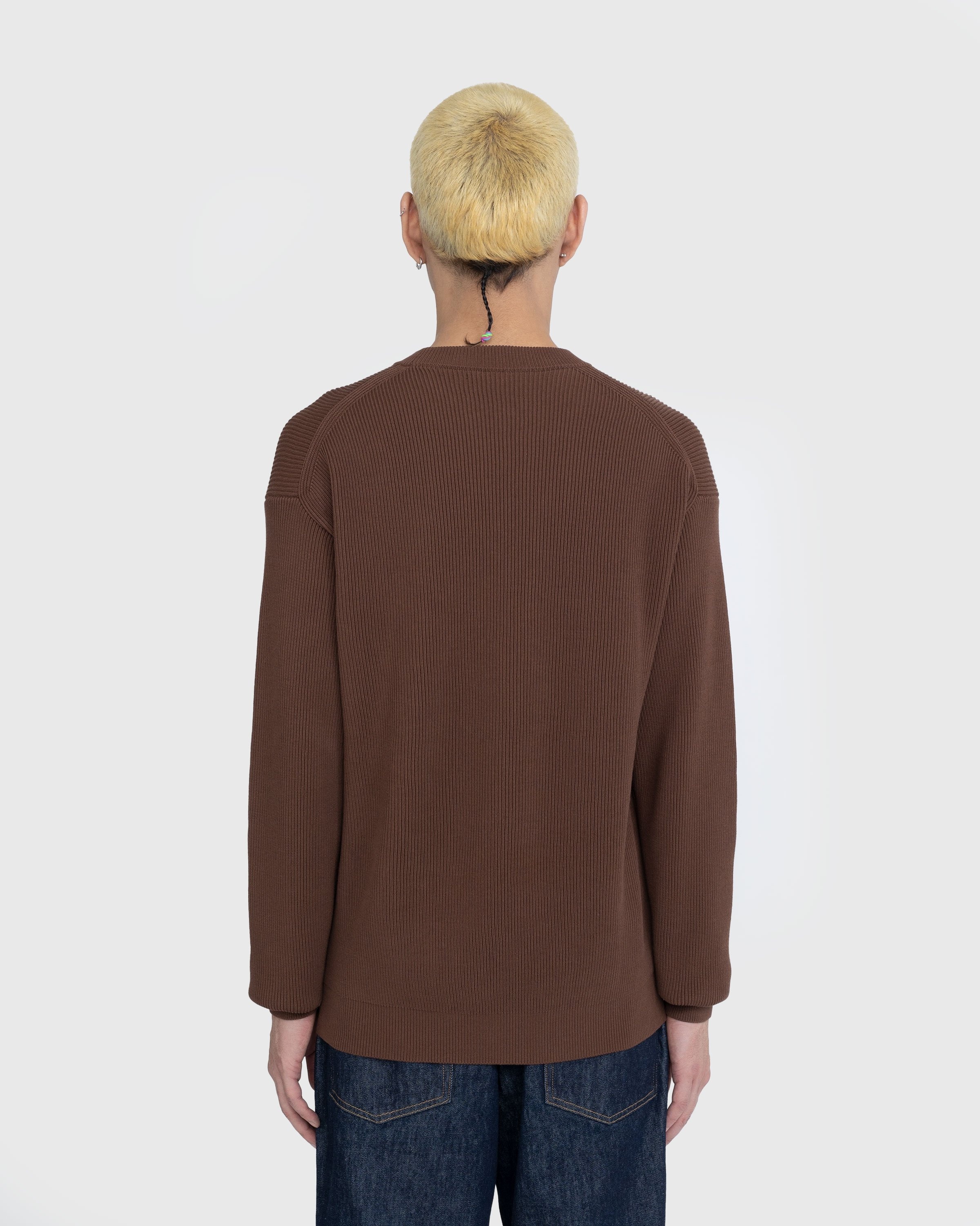 Auralee – Super Hard Twist Rib Knit Brown | Highsnobiety Shop