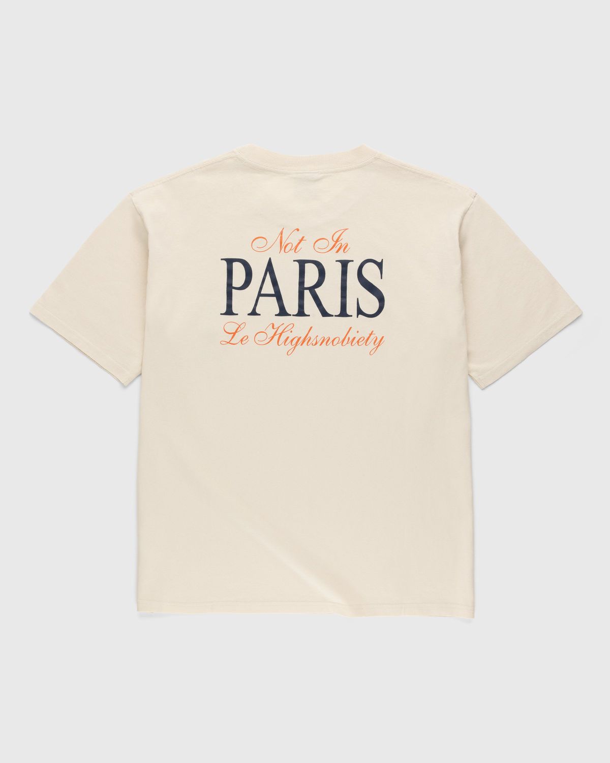 Highsnobiety – Not In Paris 4 Eiffel Tower T-Shirt Eggshell - Tops - Beige - Image 1