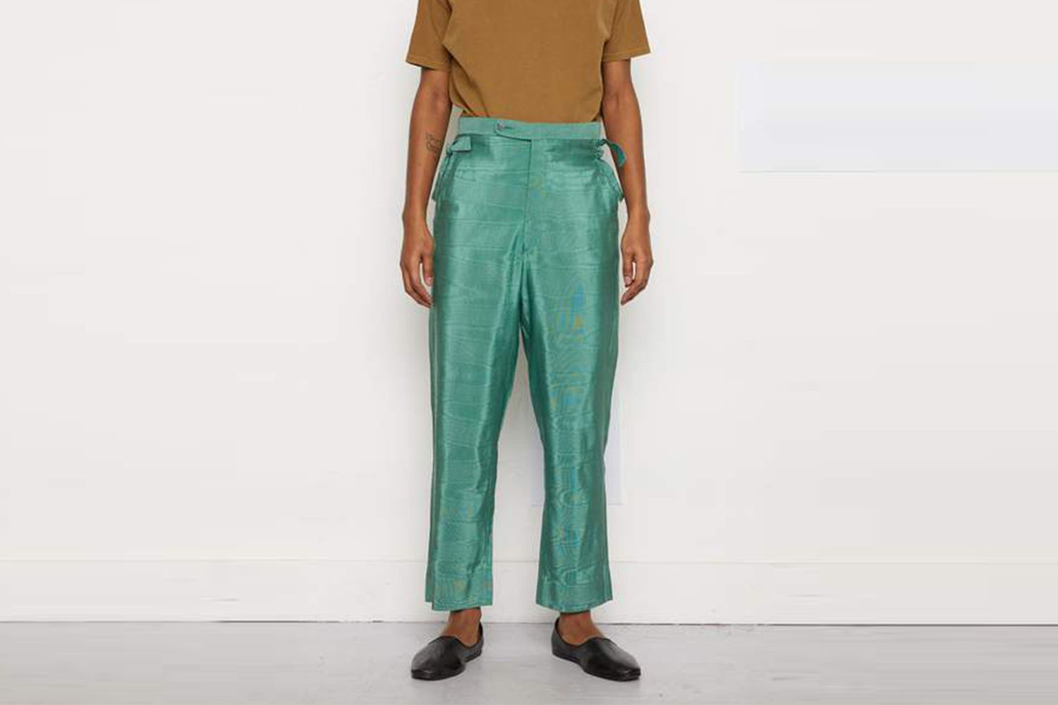 Green Moire Trousers