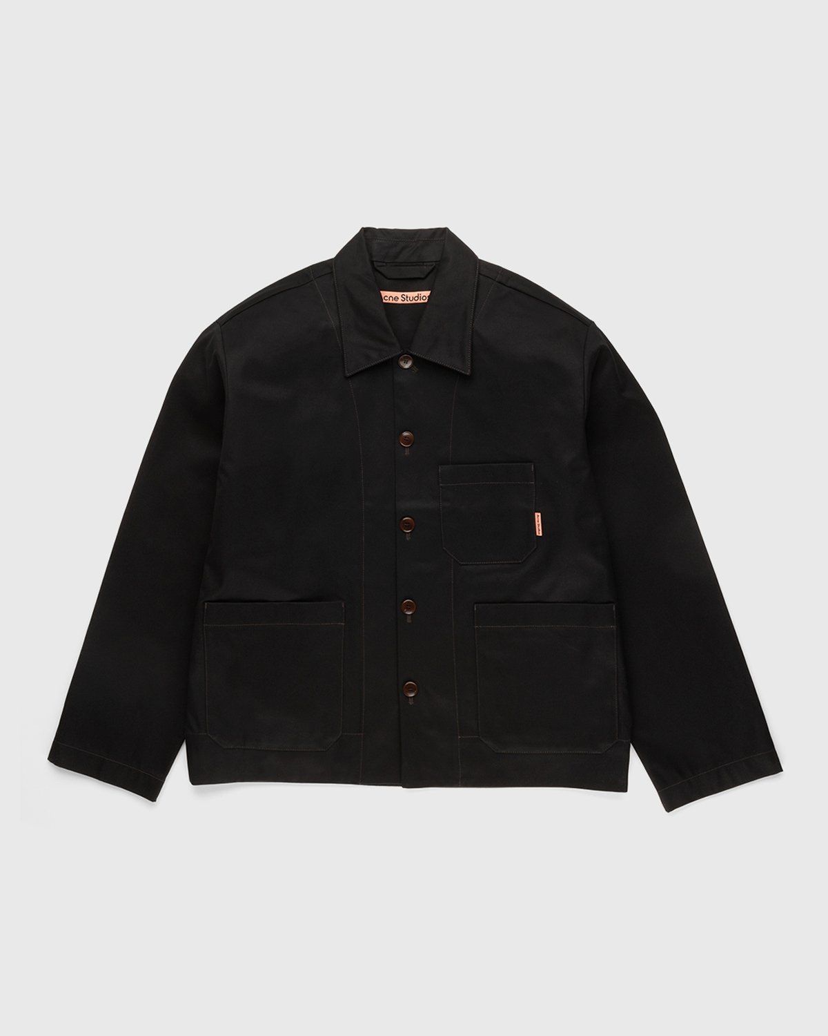 Acne Studios – Cotton Twill Jacket Black - Jackets - Black - Image 1