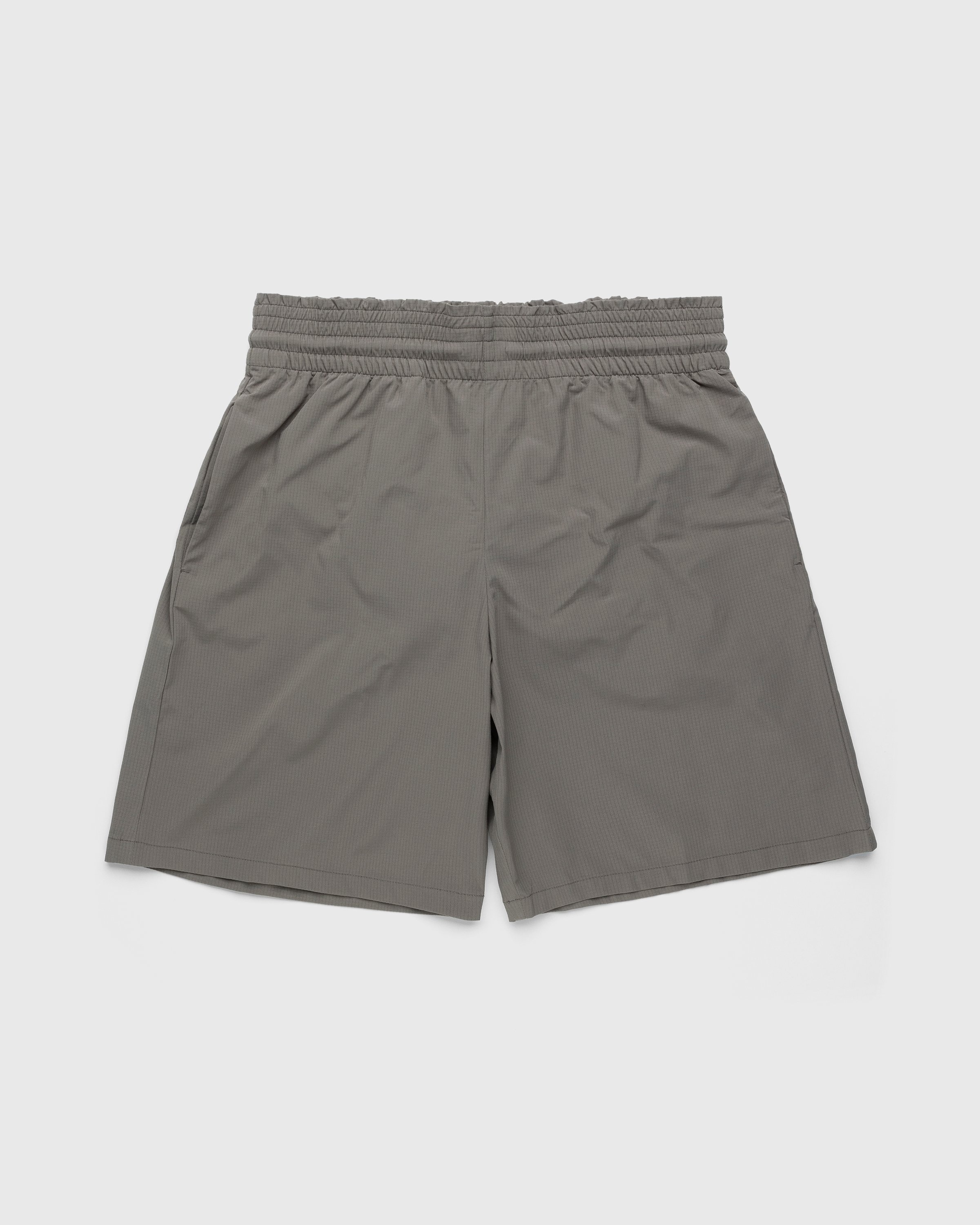 Acne Studios – Embroidered Swim Shorts Mud Grey - Shorts - Beige - Image 1