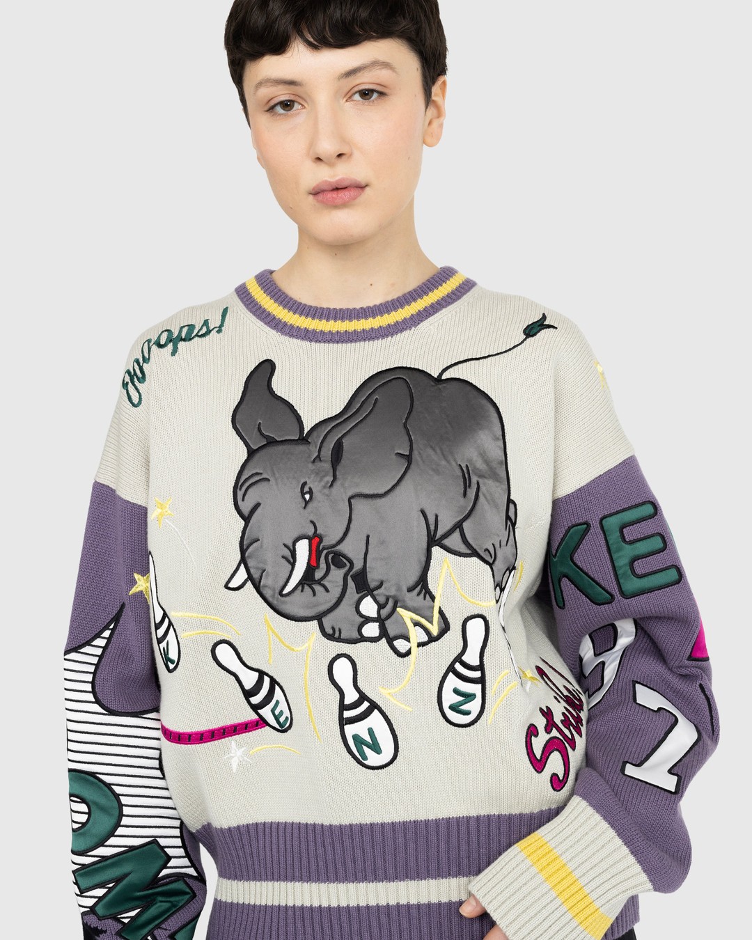 Kenzo – Elephant Jumper - Knitwear - Purple - Image 5