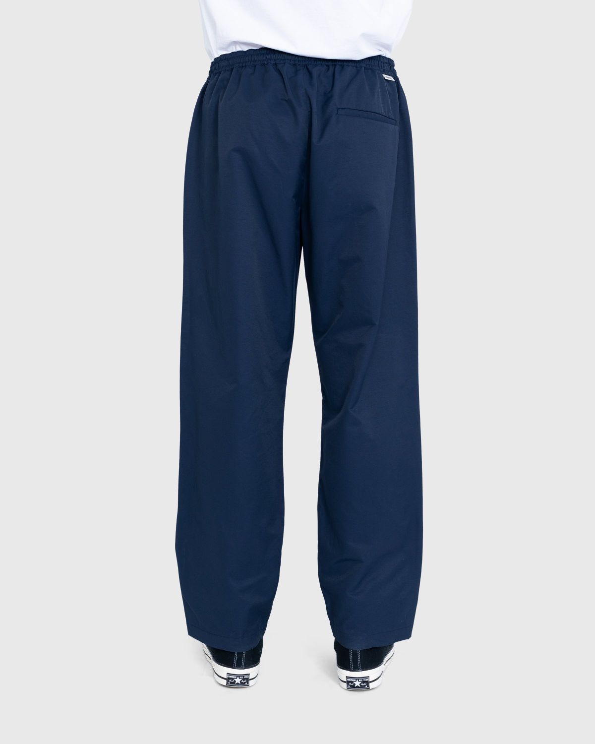 Highsnobiety – Cotton Nylon Elastic Pants Navy - Trousers - Blue - Image 4