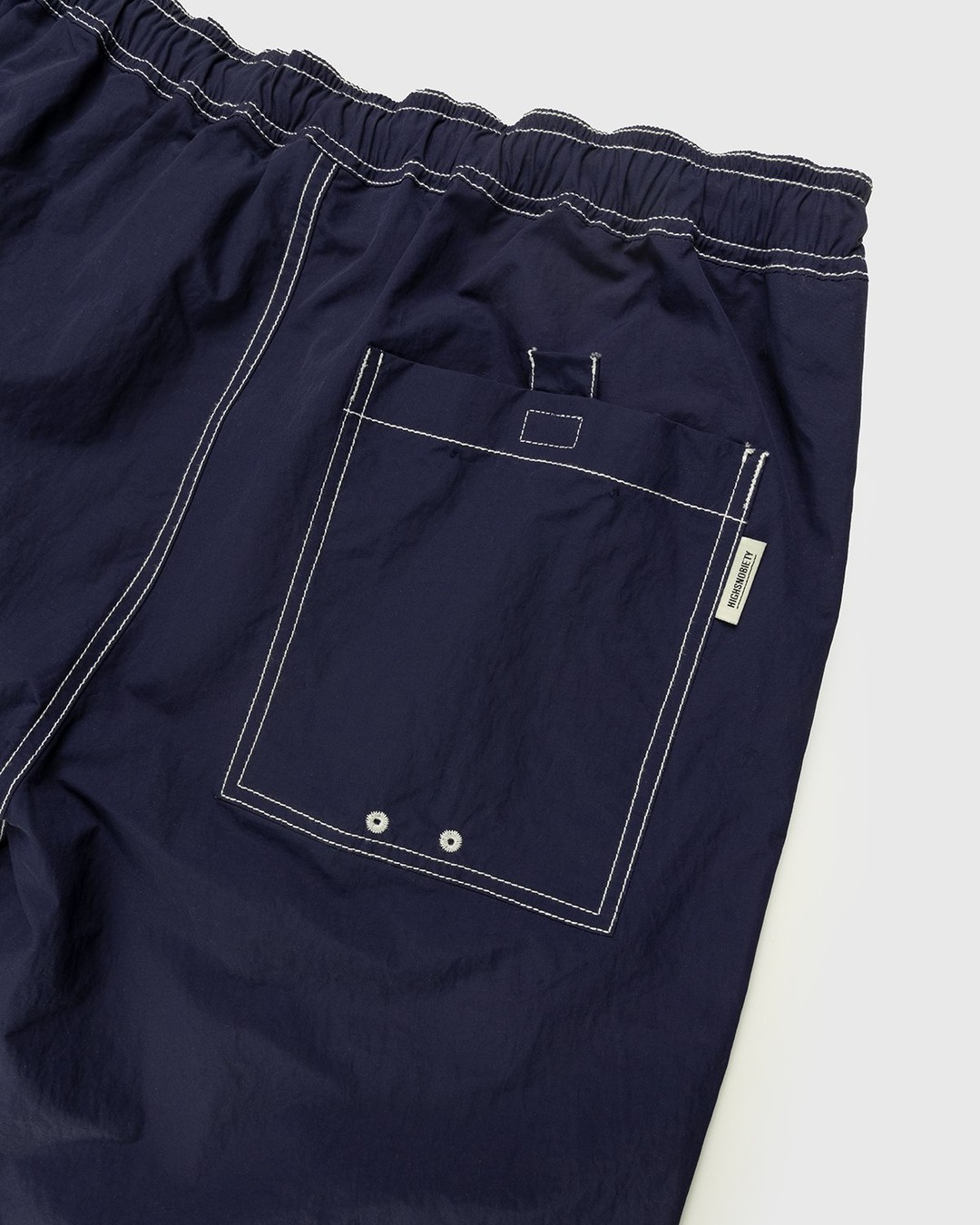 Highsnobiety – Contrast Brushed Nylon Elastic Pants Navy - Active Pants - Blue - Image 3