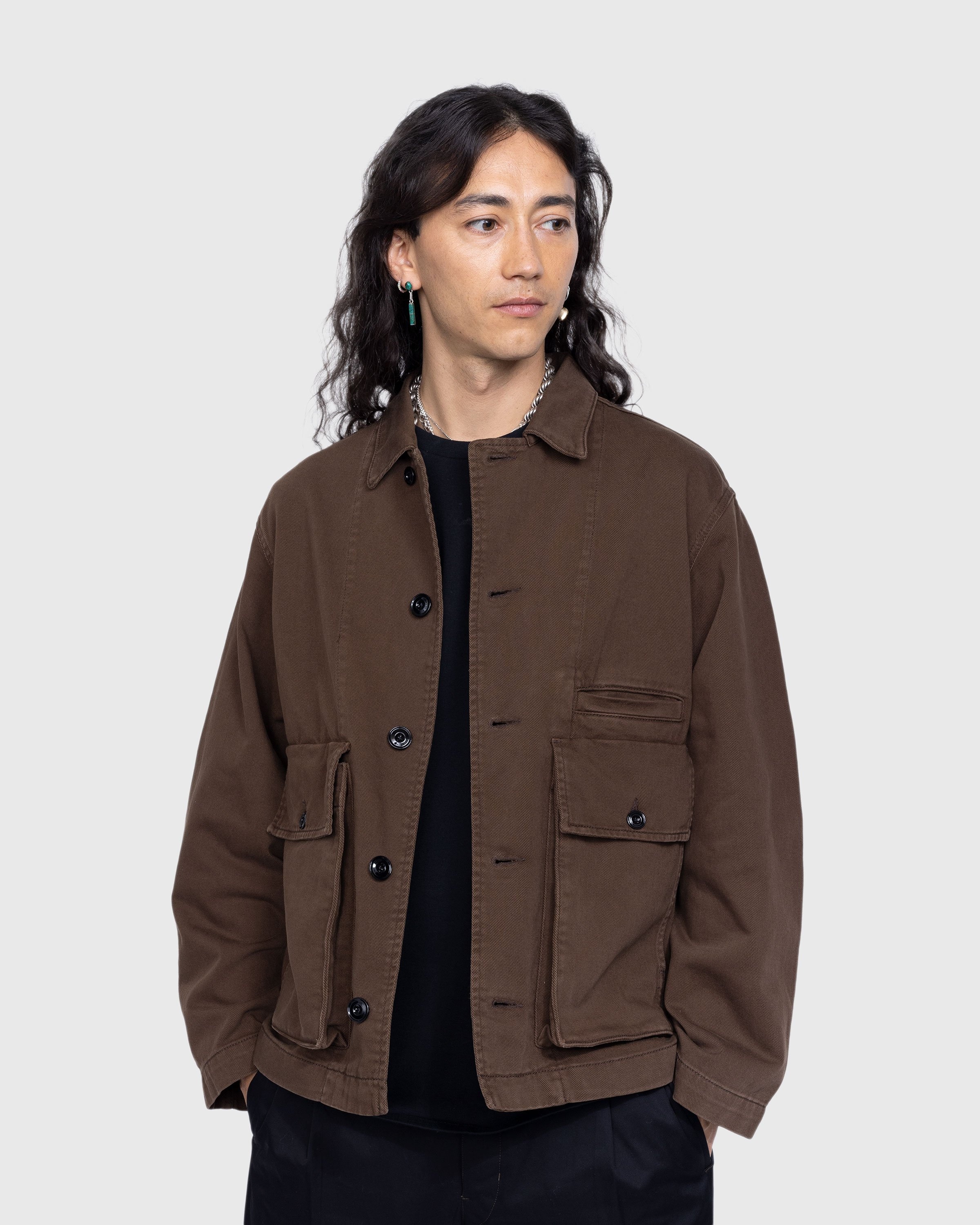 Lemaire – Boxy Jacket Dark Brown - Outerwear - Brown - Image 2