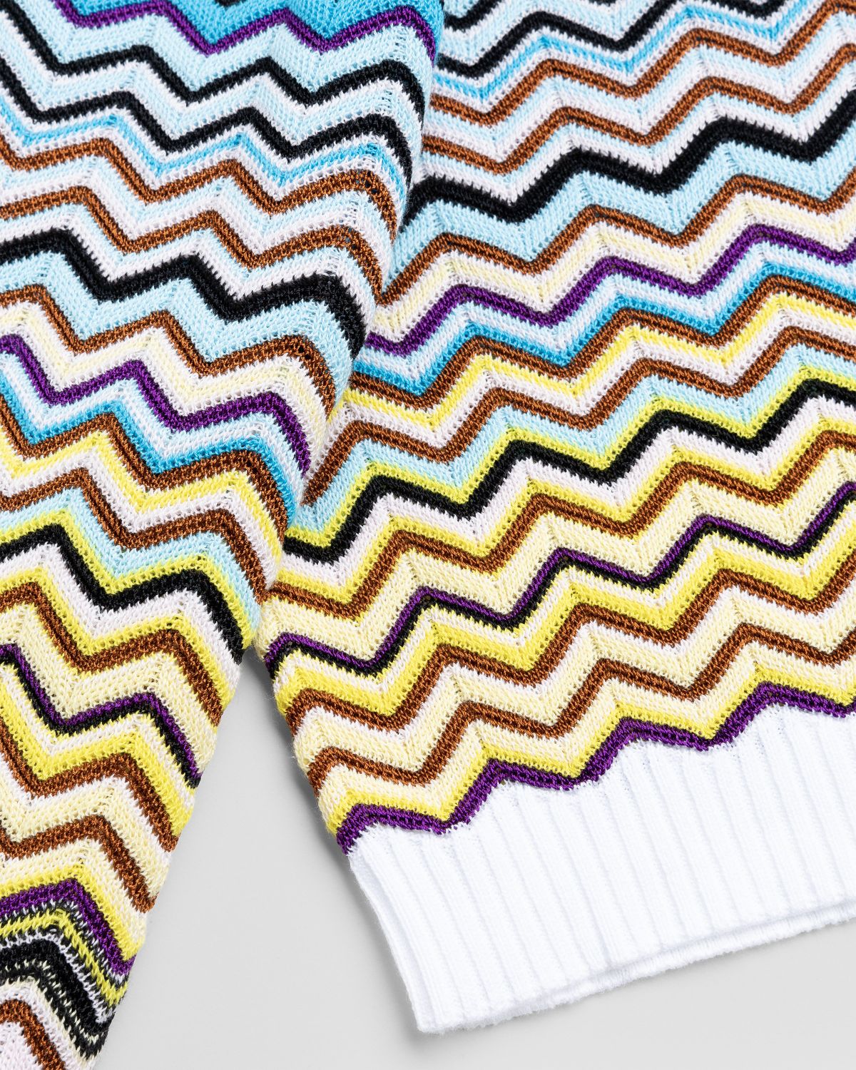 Missoni – Chevron T-Shirt Blue/Black/White - Tops - Black - Image 6