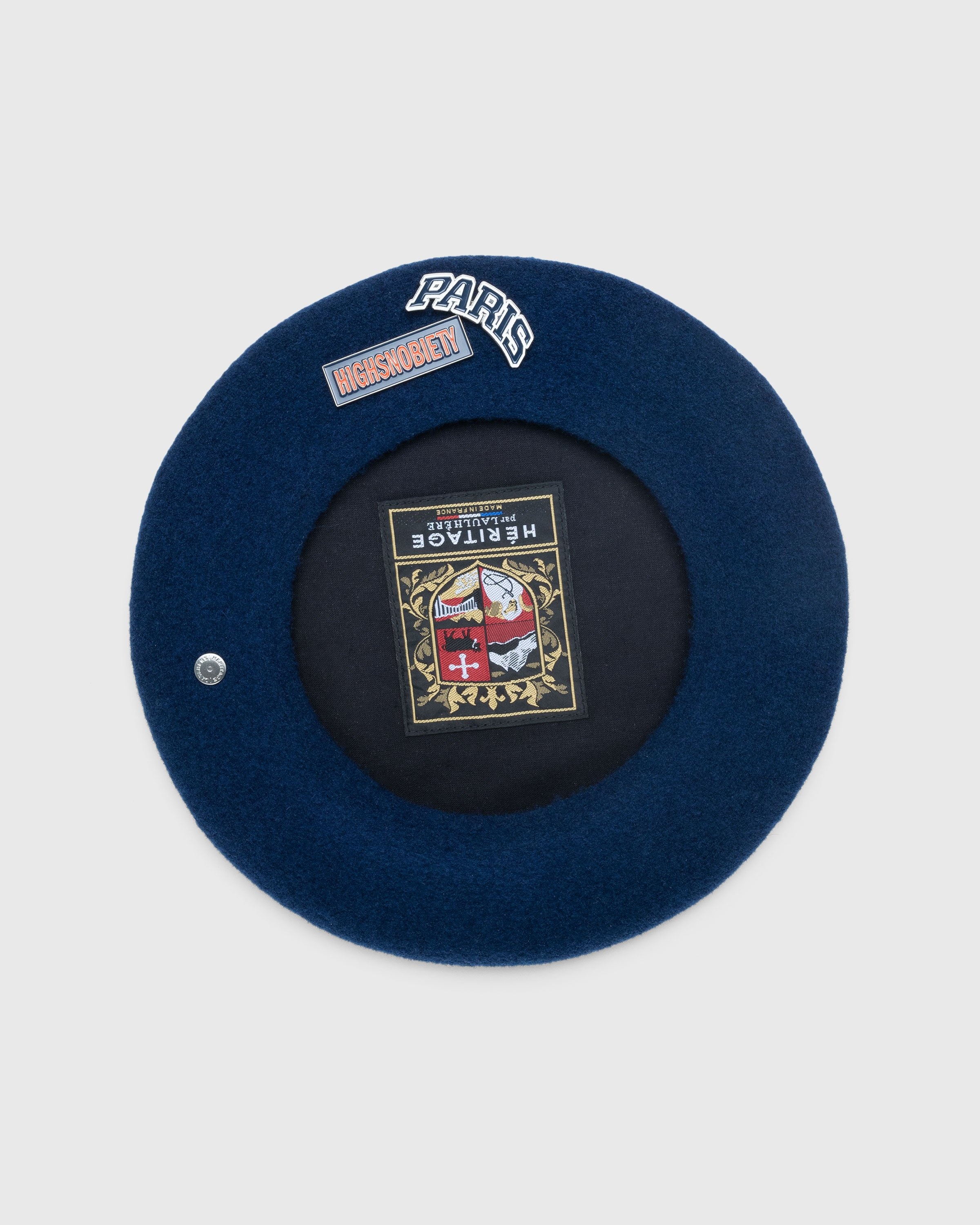 Highsnobiety – Not in Paris 5 Beret with Paris Pins - Hats - Blue - Image 4