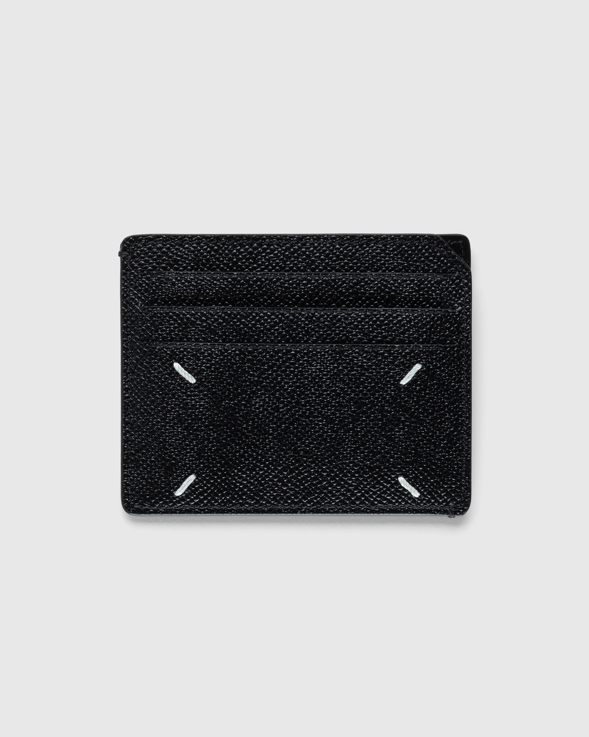 Maison Margiela – Leather Card Holder Black - Wallets - Green - Image 1