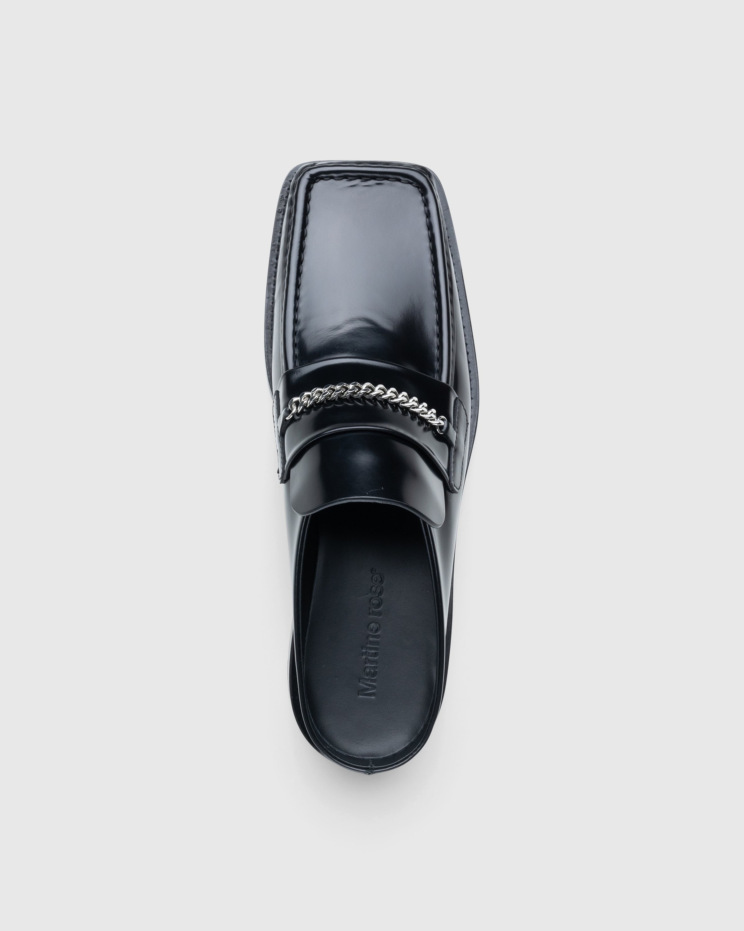 Martine Rose – Square Toe Mule Black High Shine - Shoes - Black - Image 5