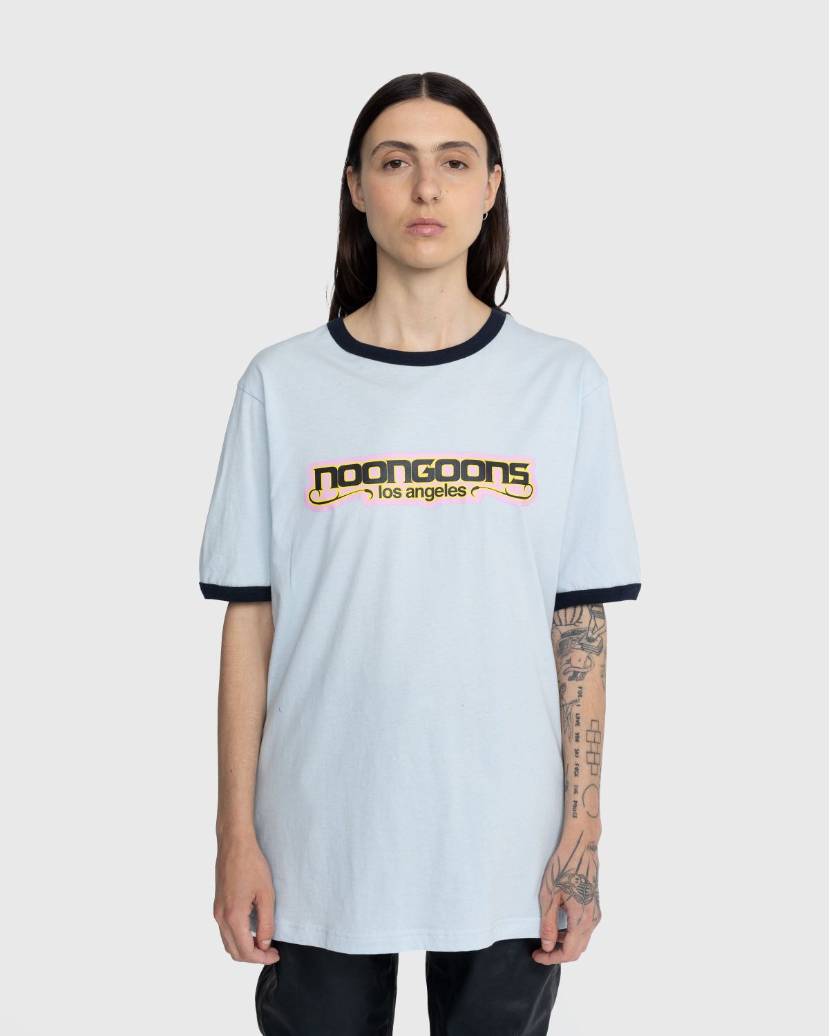 Noon Goons – Be Right Back Ringer T-Shirt Blue - Tops - Blue - Image 2