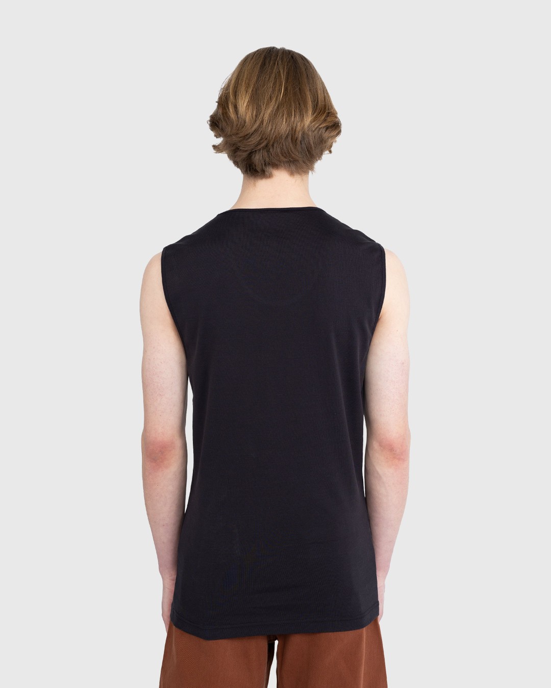Lemaire – Ribbed Tank Top - Tank Tops - Blue - Image 3
