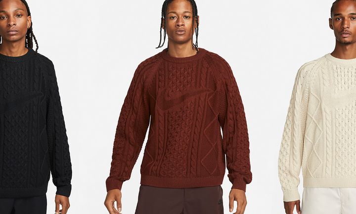 Nike cable knit sweater