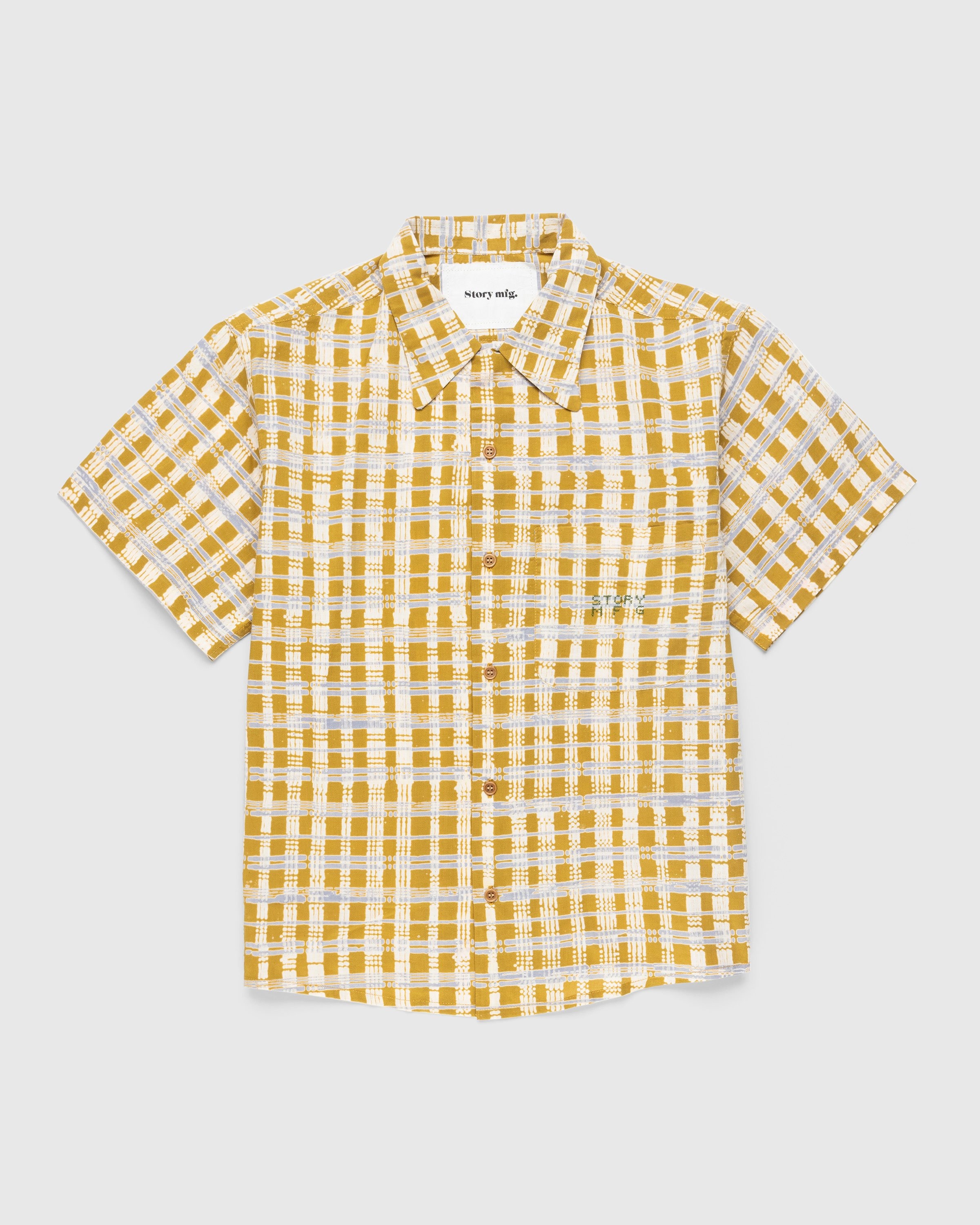 Story mfg. – Shore Shirt Check Block - Shirts - Yellow - Image 1