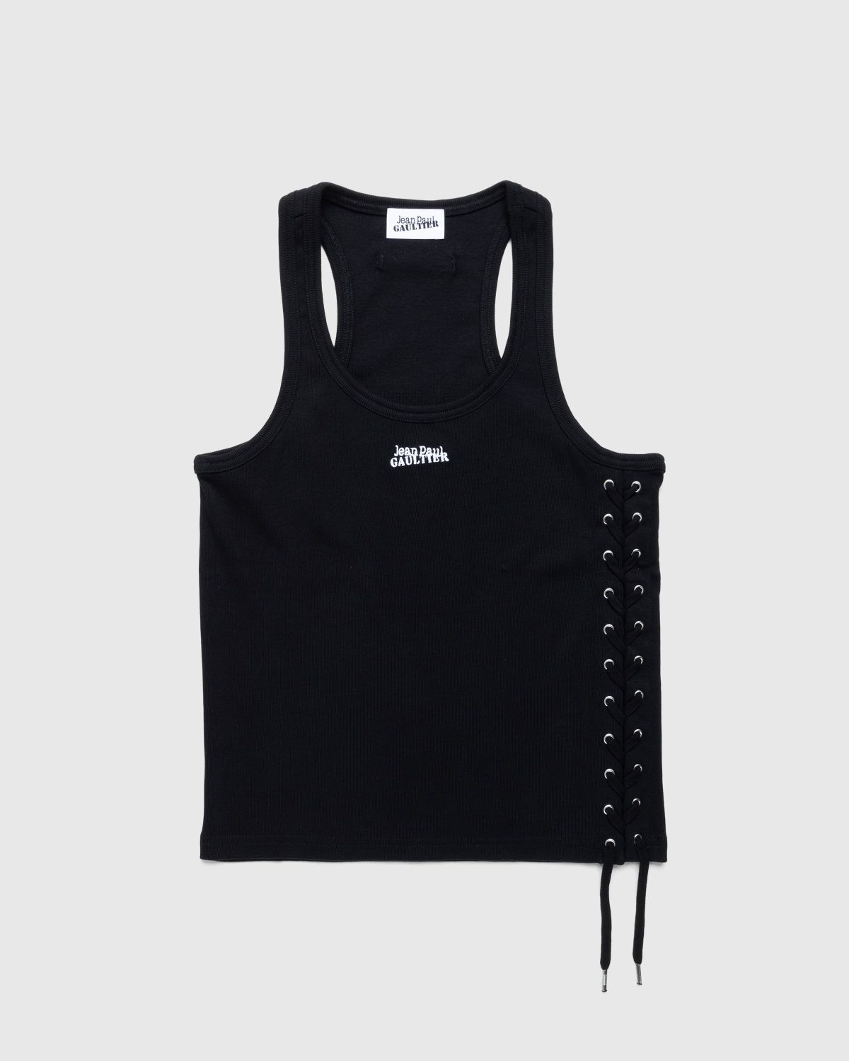 Jean Paul Gaultier – Laced Tank Top Black - Tank Tops - Black - Image 1