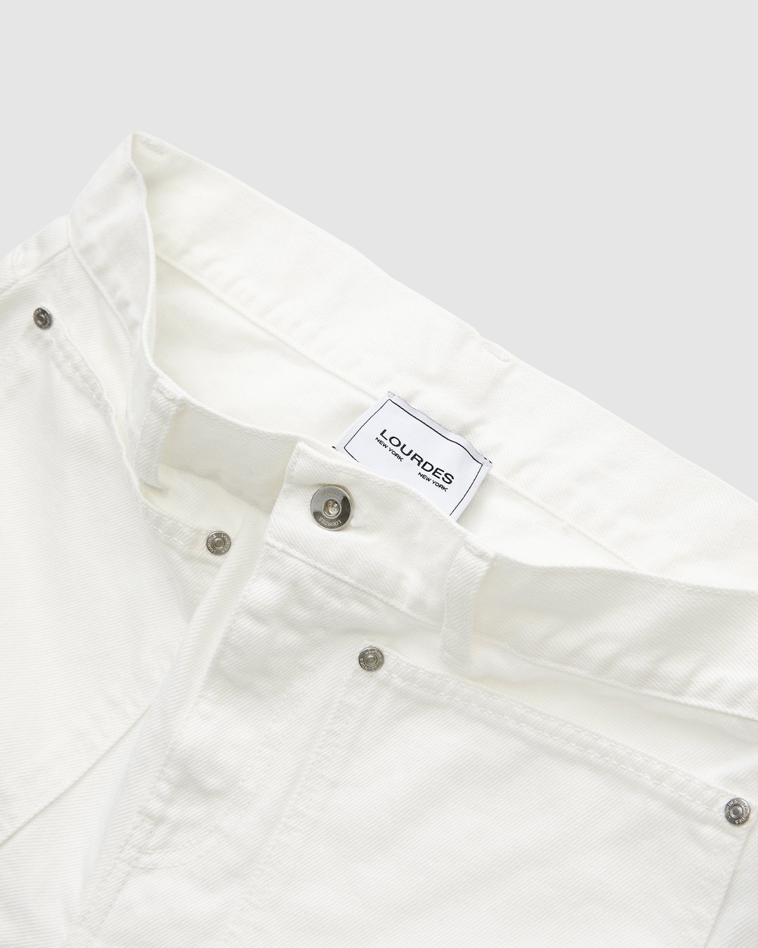 Lourdes New York – Multi-pocket Denim White - Pants - White - Image 3