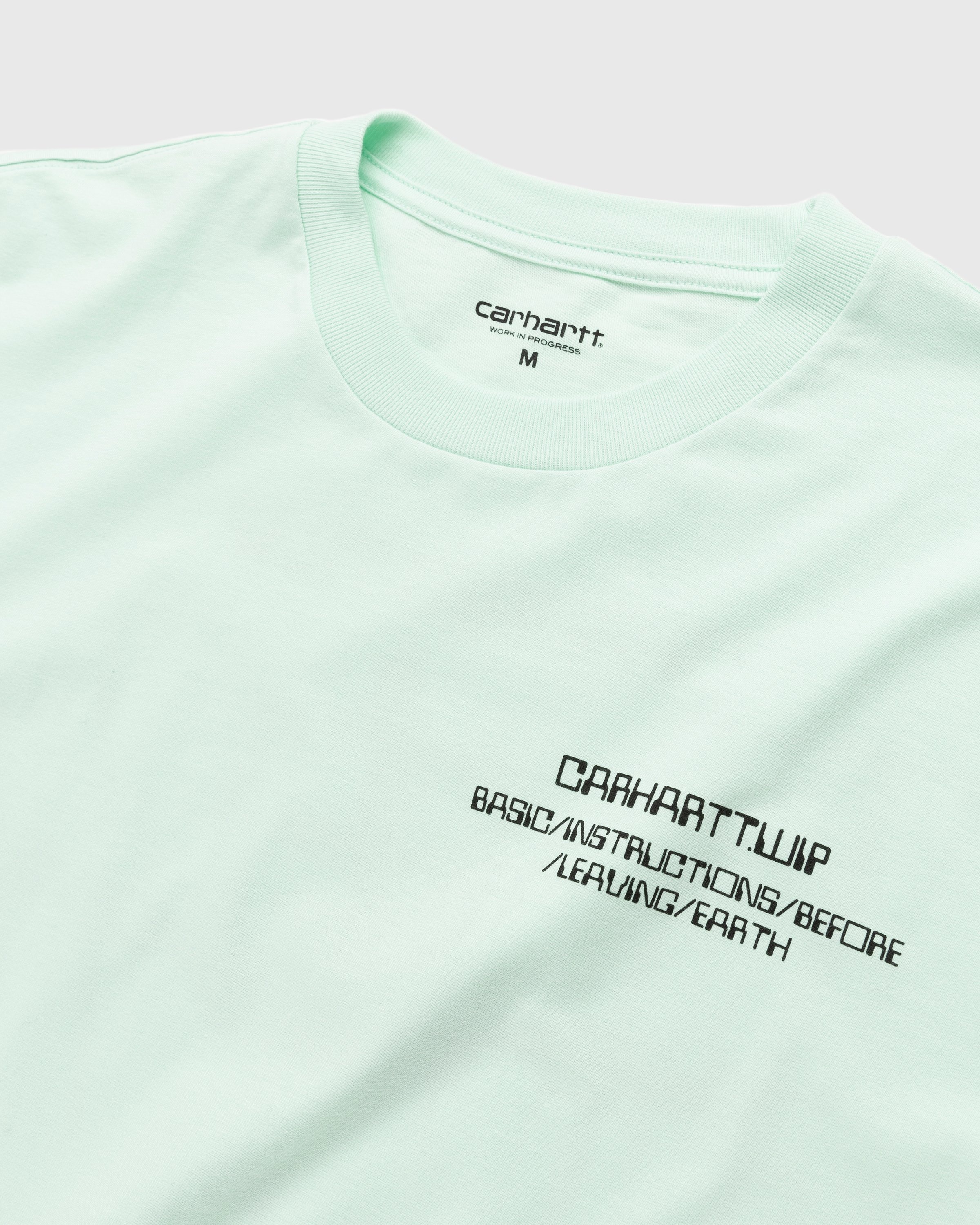 Carhartt WIP – Leaving Earth T-Shirt Pale Spearmint/Black - Tops - Green - Image 4