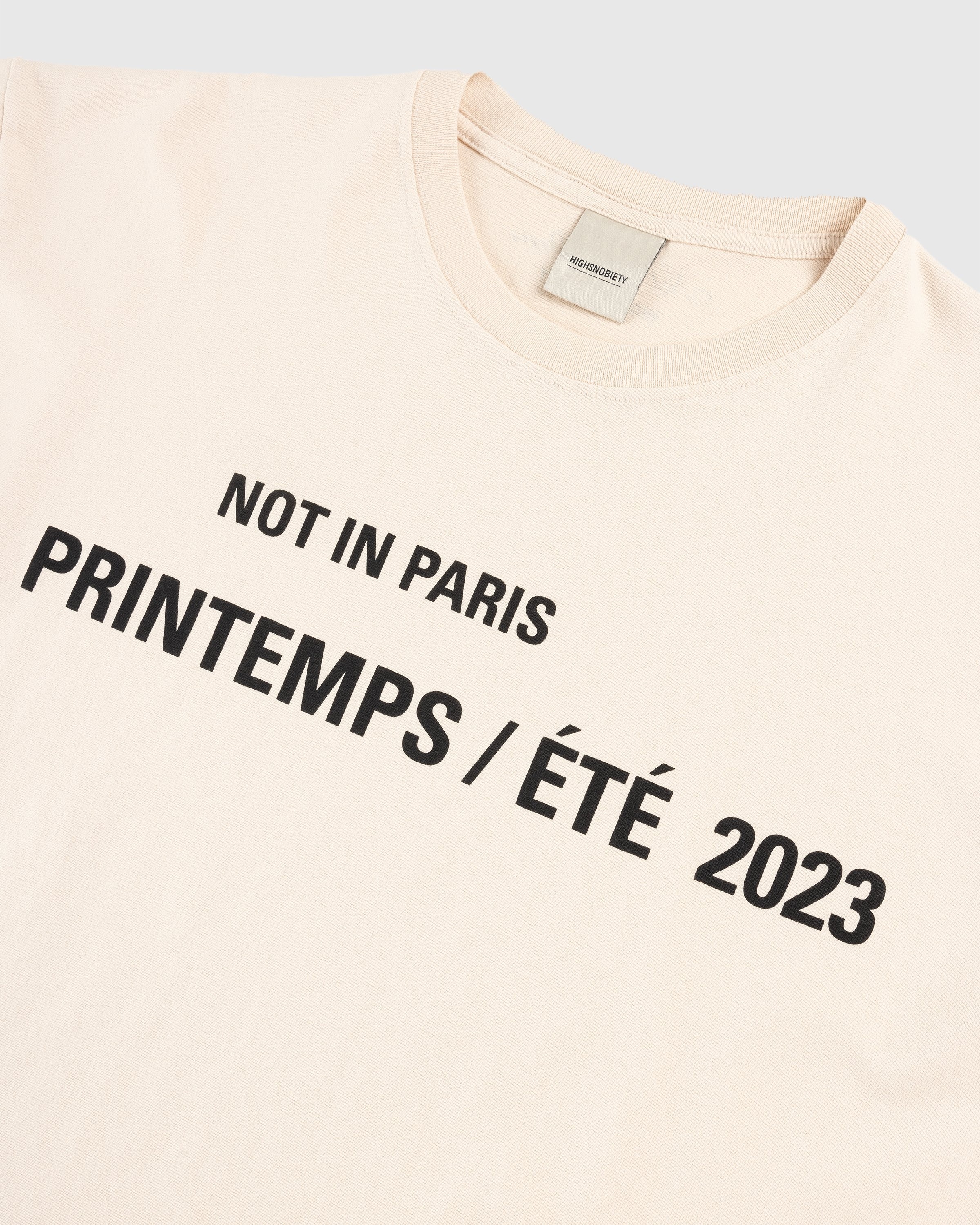 Highsnobiety – Not in Paris 5 T-Shirt Eggshell - Tops - Beige - Image 5