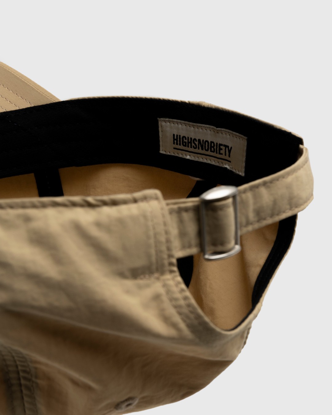 Highsnobiety – Peached Nylon Ball Cap Tan - Hats - Beige - Image 3