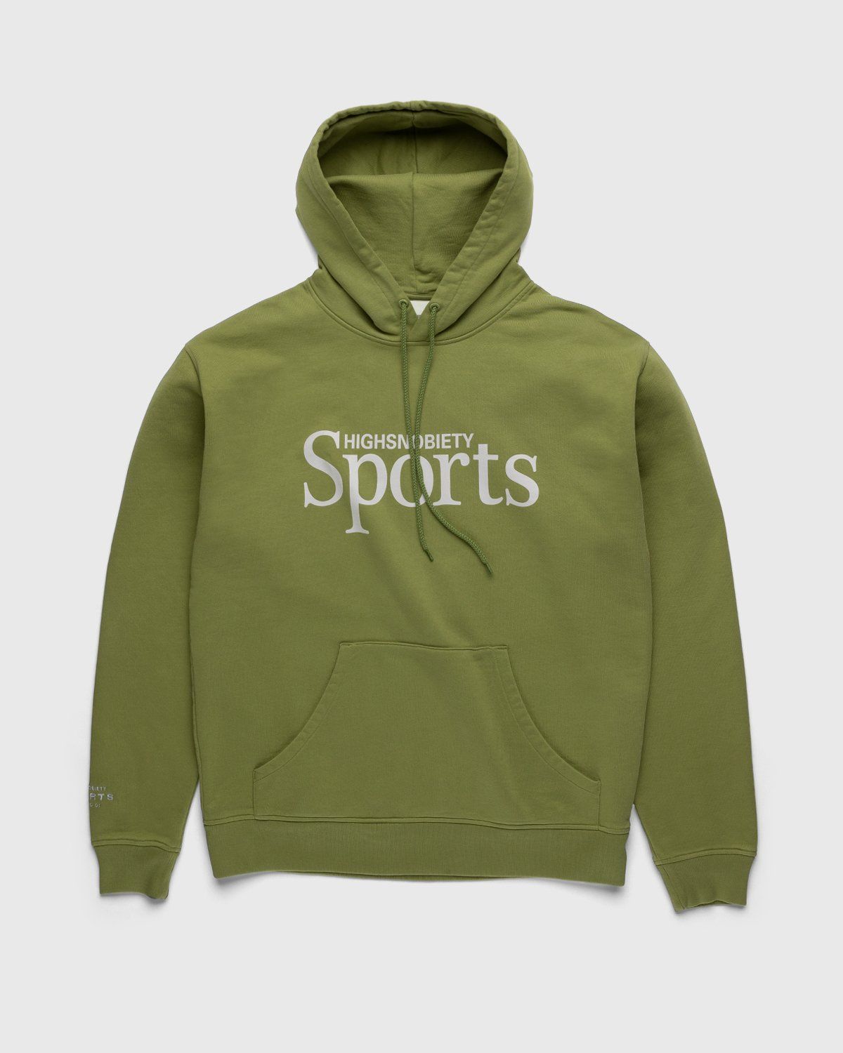 Highsnobiety – HS Sports Logo Hoodie Green - Sweats - Green - Image 1