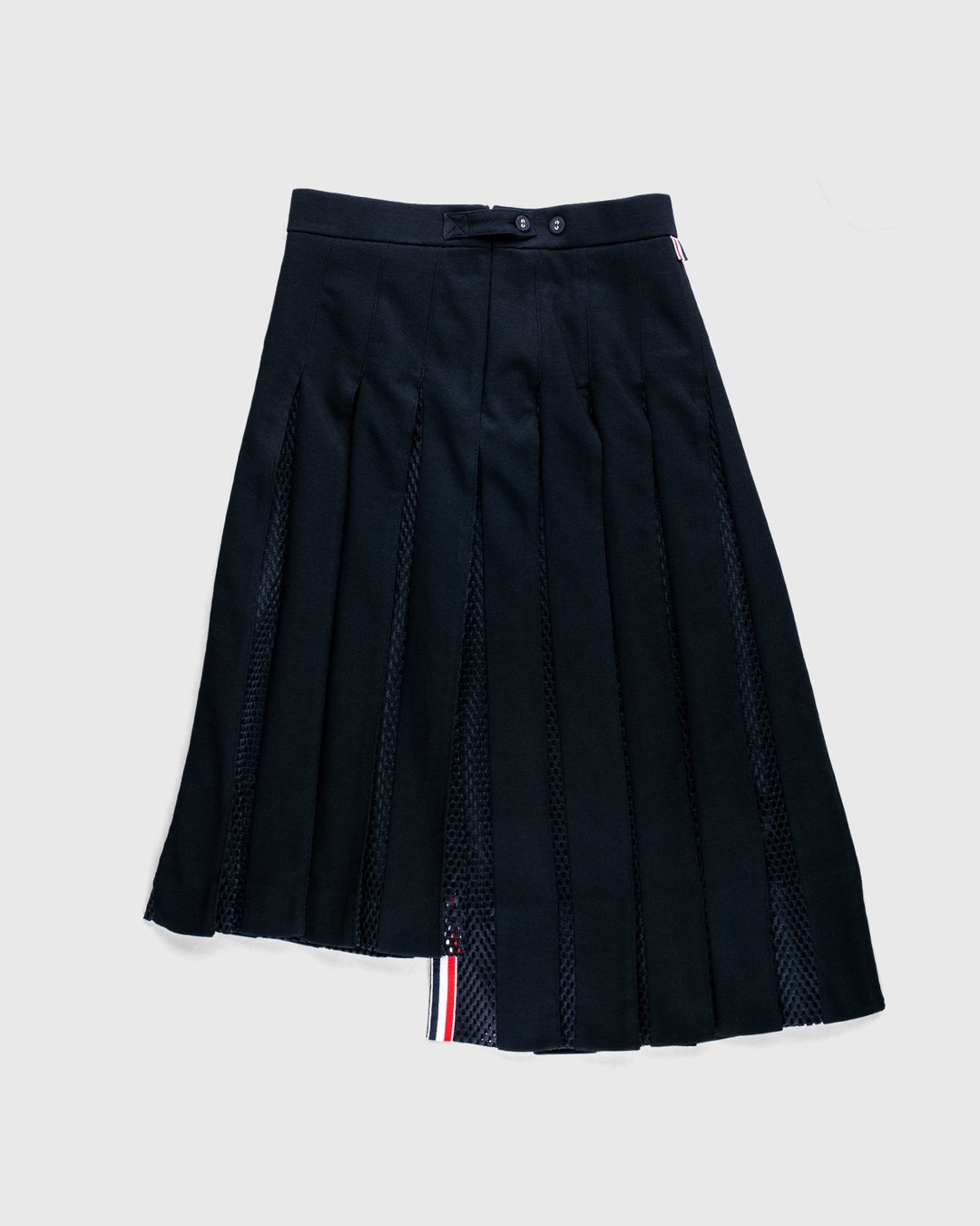 Thom Browne x Highsnobiety – Men's Pleated Mesh Skirt Black - Midi - Black - Image 3
