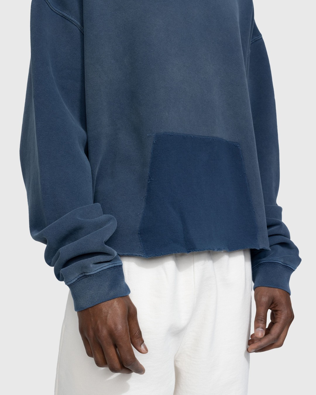 Maison Margiela – Organic Cotton Logo Hoodie Blue - Sweats - Blue - Image 4