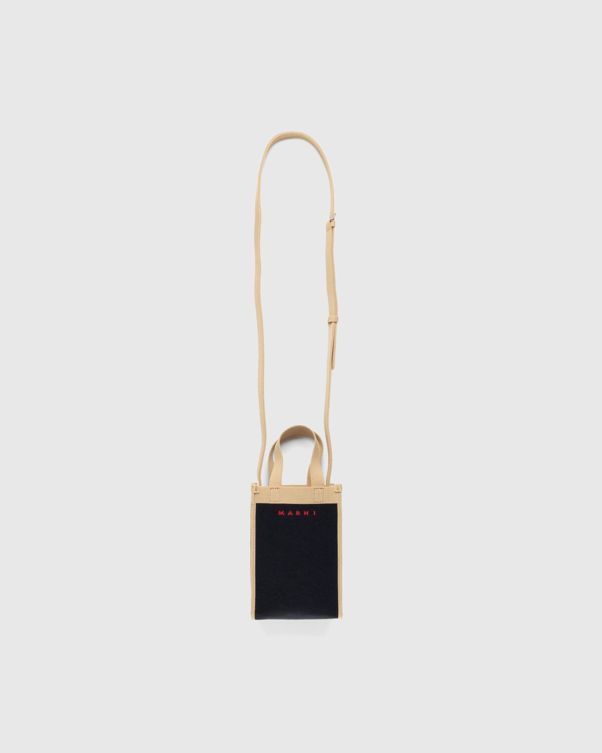 Marni – Crossbody Bag Black/Silk White/Red - Bags - Black - Image 1