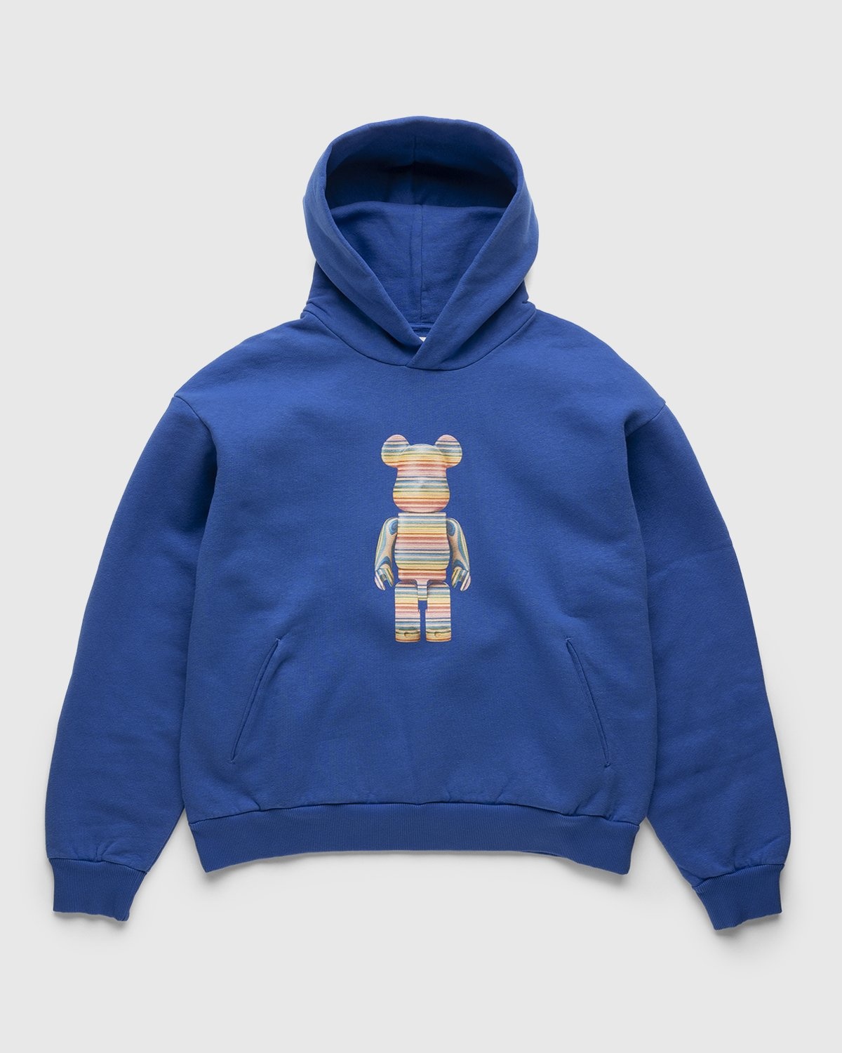 Pangaia x Haroshi – Be@rbrick Recycled Cotton Hoodie Blue - Sweats - Blue - Image 1
