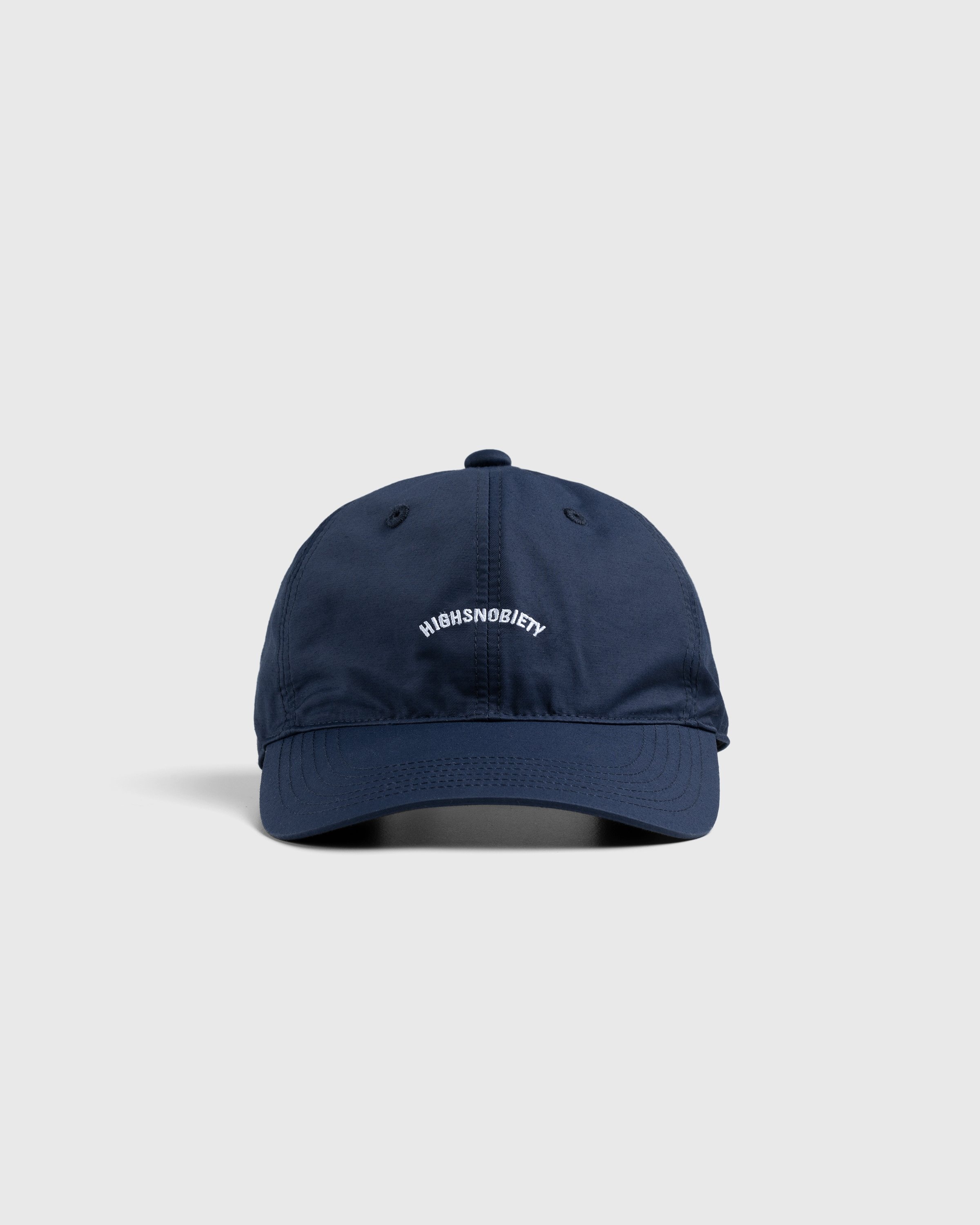 Highsnobiety – Brushed Nylon Logo Cap Dark Blue - Hats - Blue - Image 2