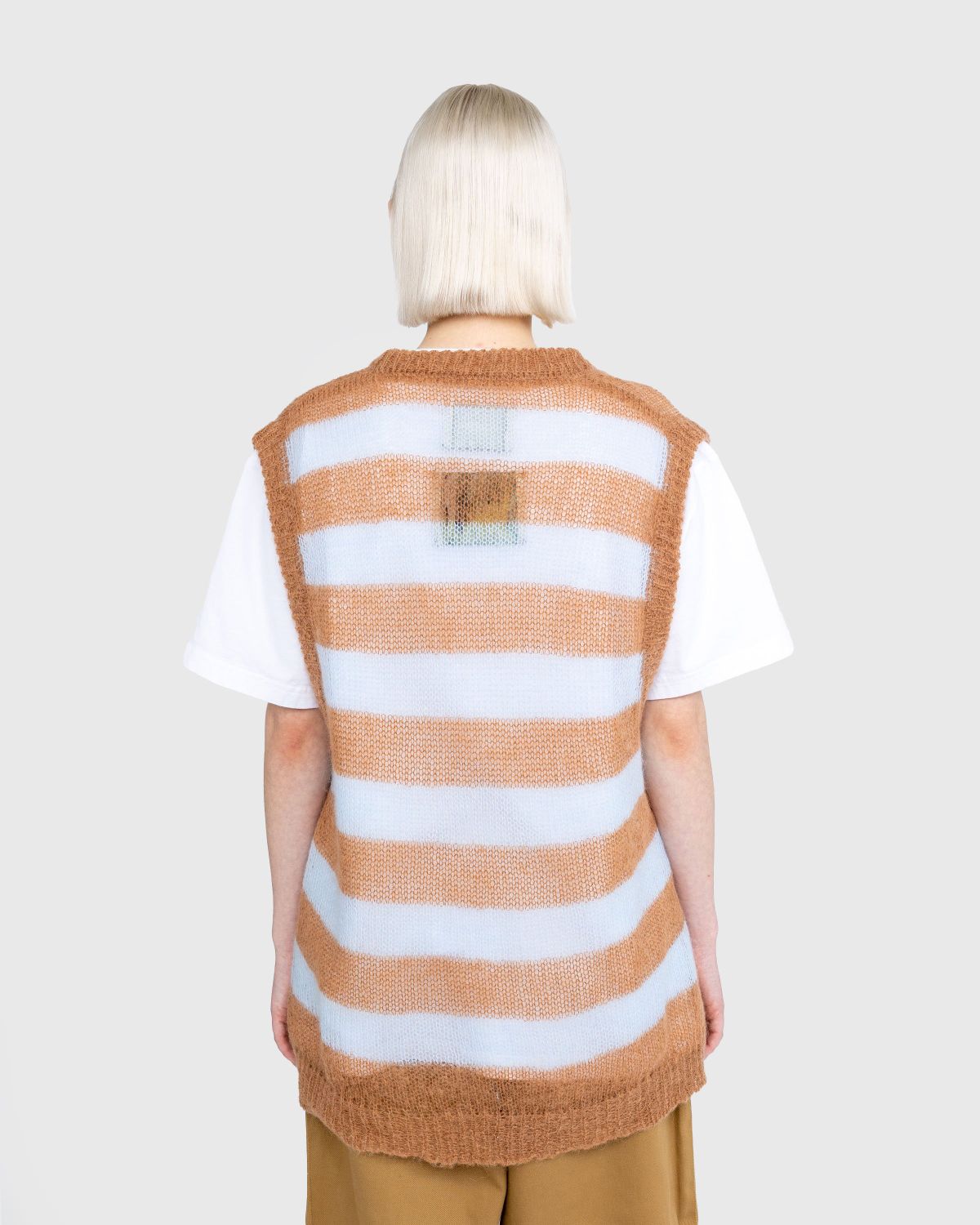 Highsnobiety – Sweater Vest Brown/Light Blue - Knitwear - Multi - Image 3