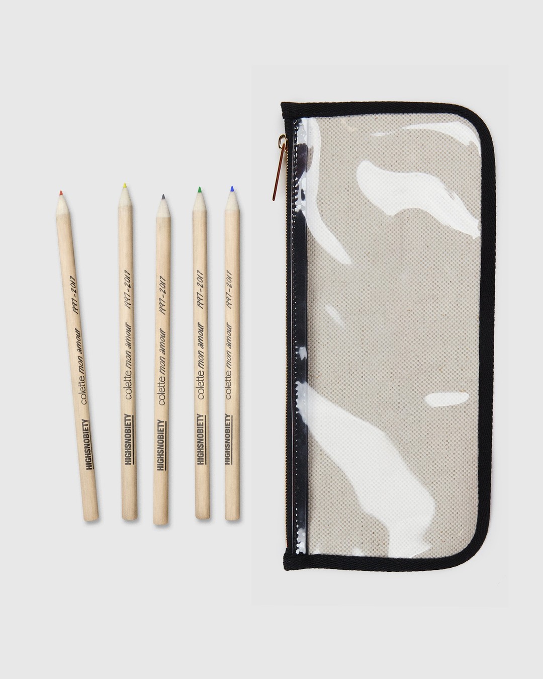 Colette Mon Amour – KAWS Beige Pencil Case - Stationary - Beige - Image 4