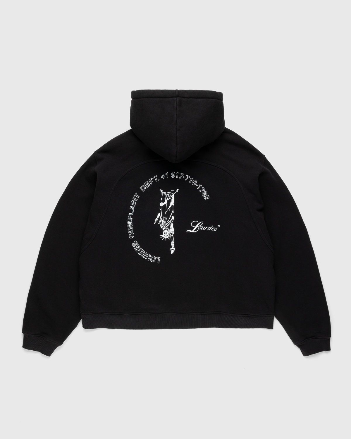 Lourdes New York – Basic Hoodie Black - Sweats - Black - Image 2