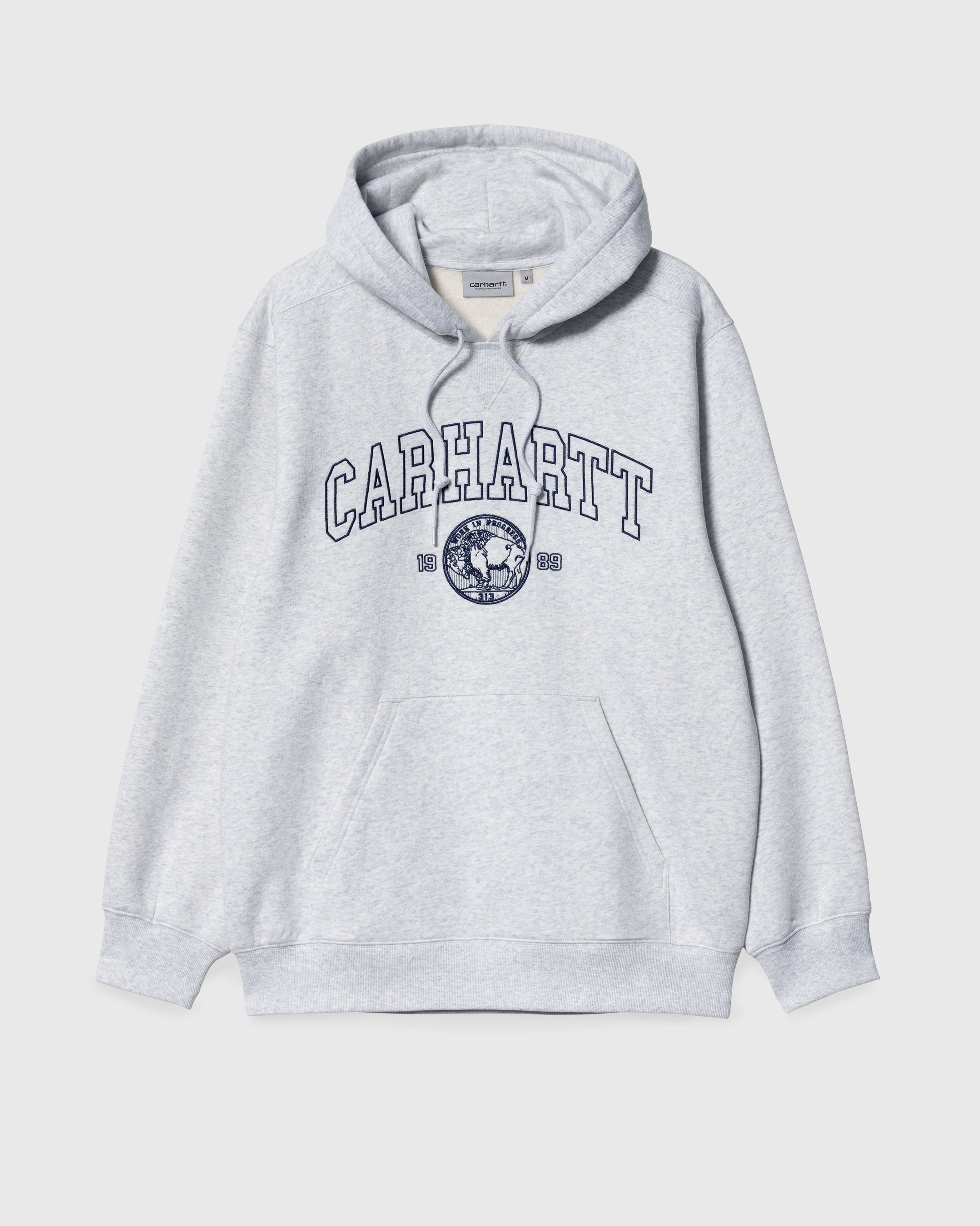Carhartt WIP Coin Hoodie Ash Heather Atom Blue Highsnobiety Shop