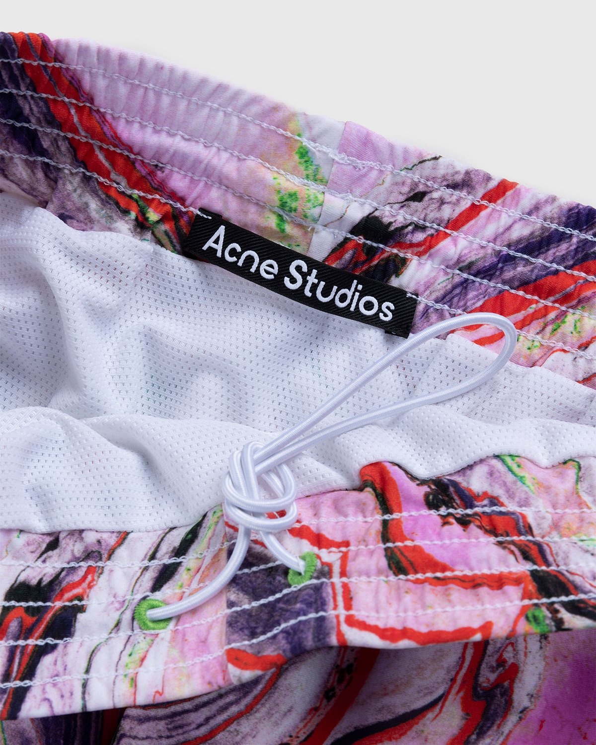 Acne Studios – Marble Swim Shorts Neon Red - Shorts - Red - Image 3