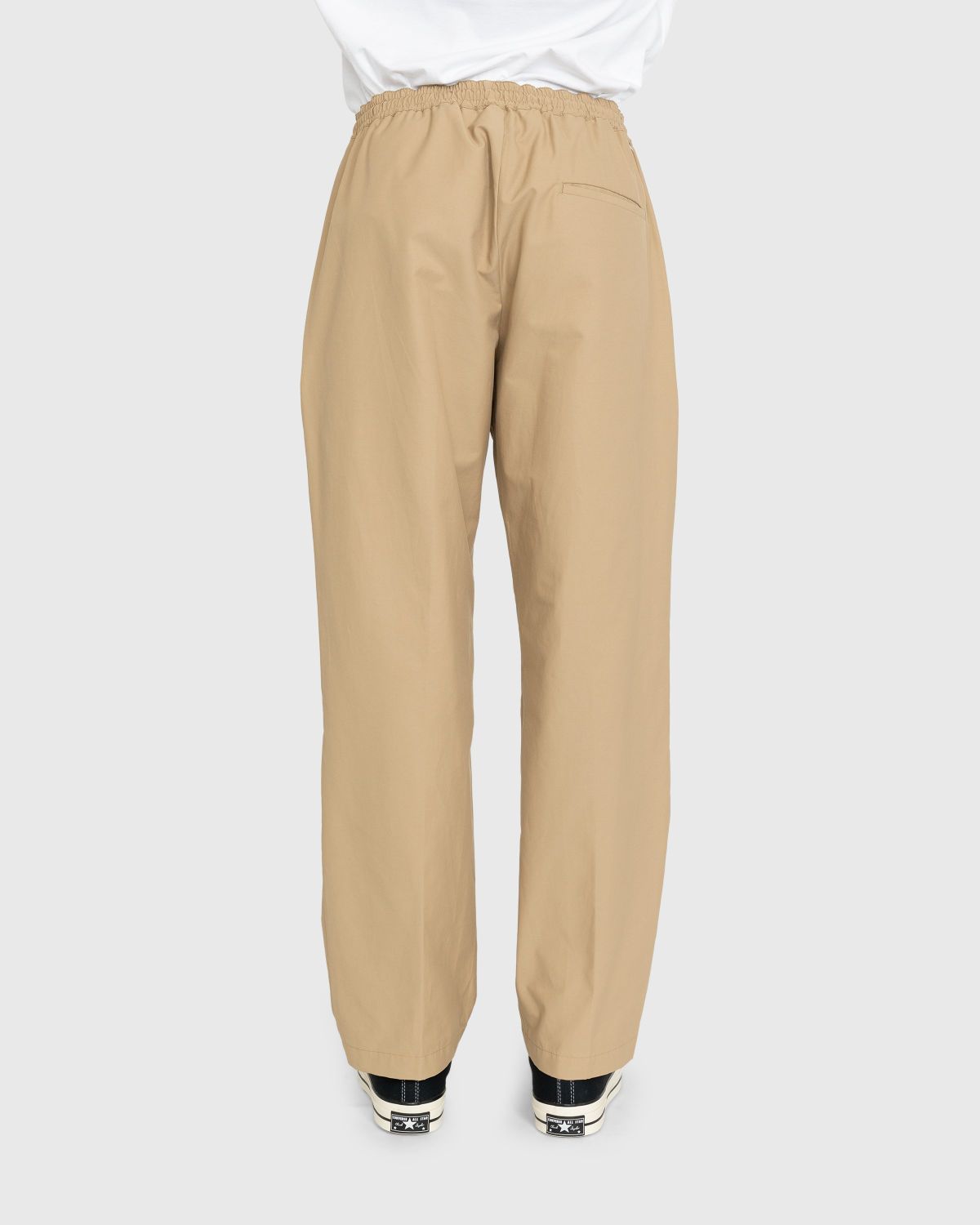 Highsnobiety – Cotton Nylon Elastic Pants Beige - Trousers - Beige - Image 4