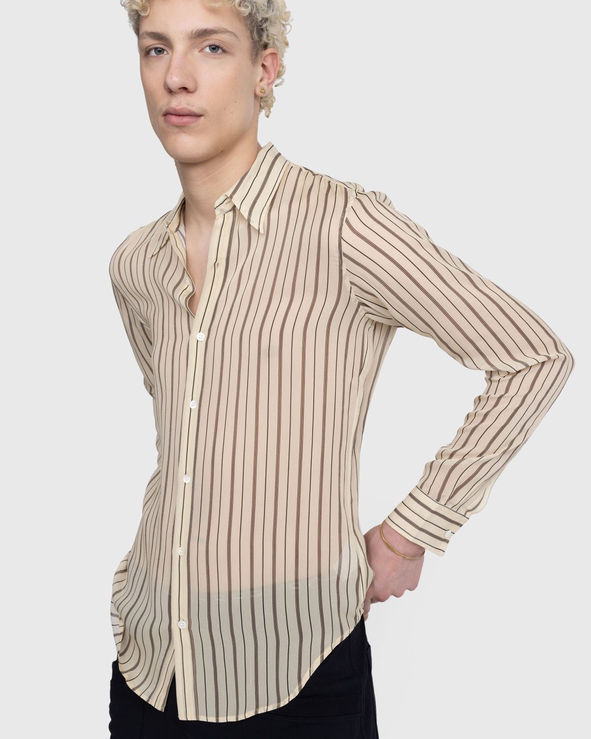 Dries van Noten – Celdon Shirt Ecru - Longsleeve Shirts - Beige - Image 6