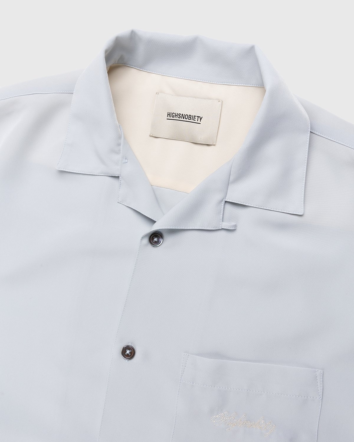 Highsnobiety – Rayon Short-Sleeve Shirt Sky Blue Cream - Shirts - Blue - Image 4