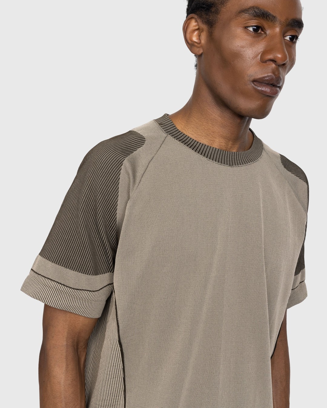 _J.L-A.L_ – Sollany Knitted Tee Brown/Sand - T-shirts - Green - Image 4