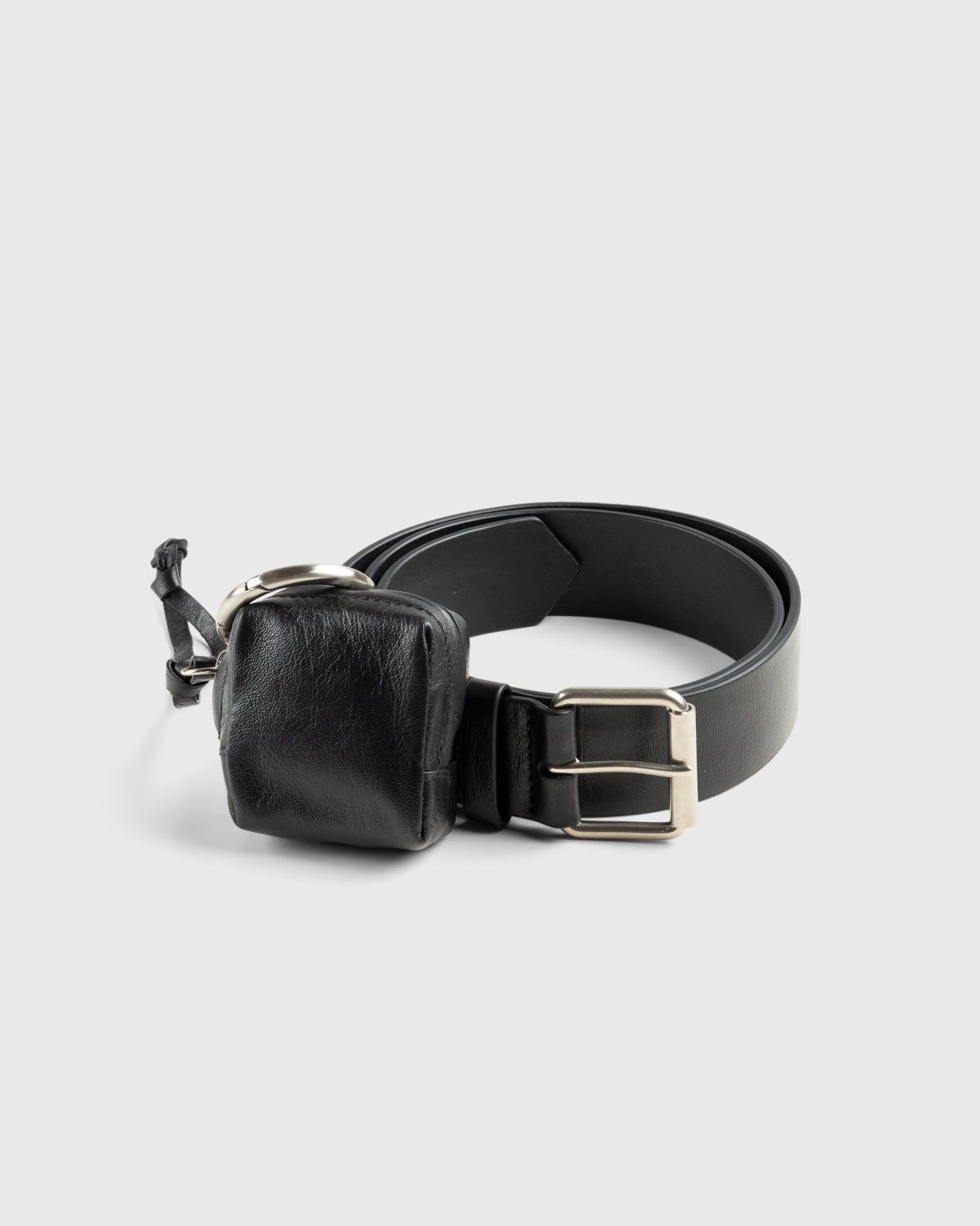 Dries van Noten – Leather Belt With Pouch Black - Belts - Black - Image 1