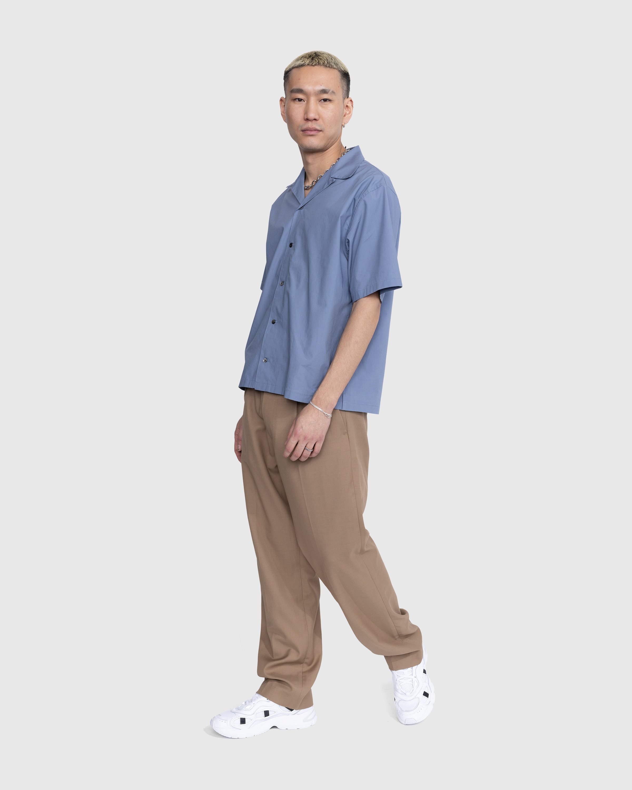 Highsnobiety – Poplin Short-Sleeve Shirt Blue - Shirts - Blue - Image 5