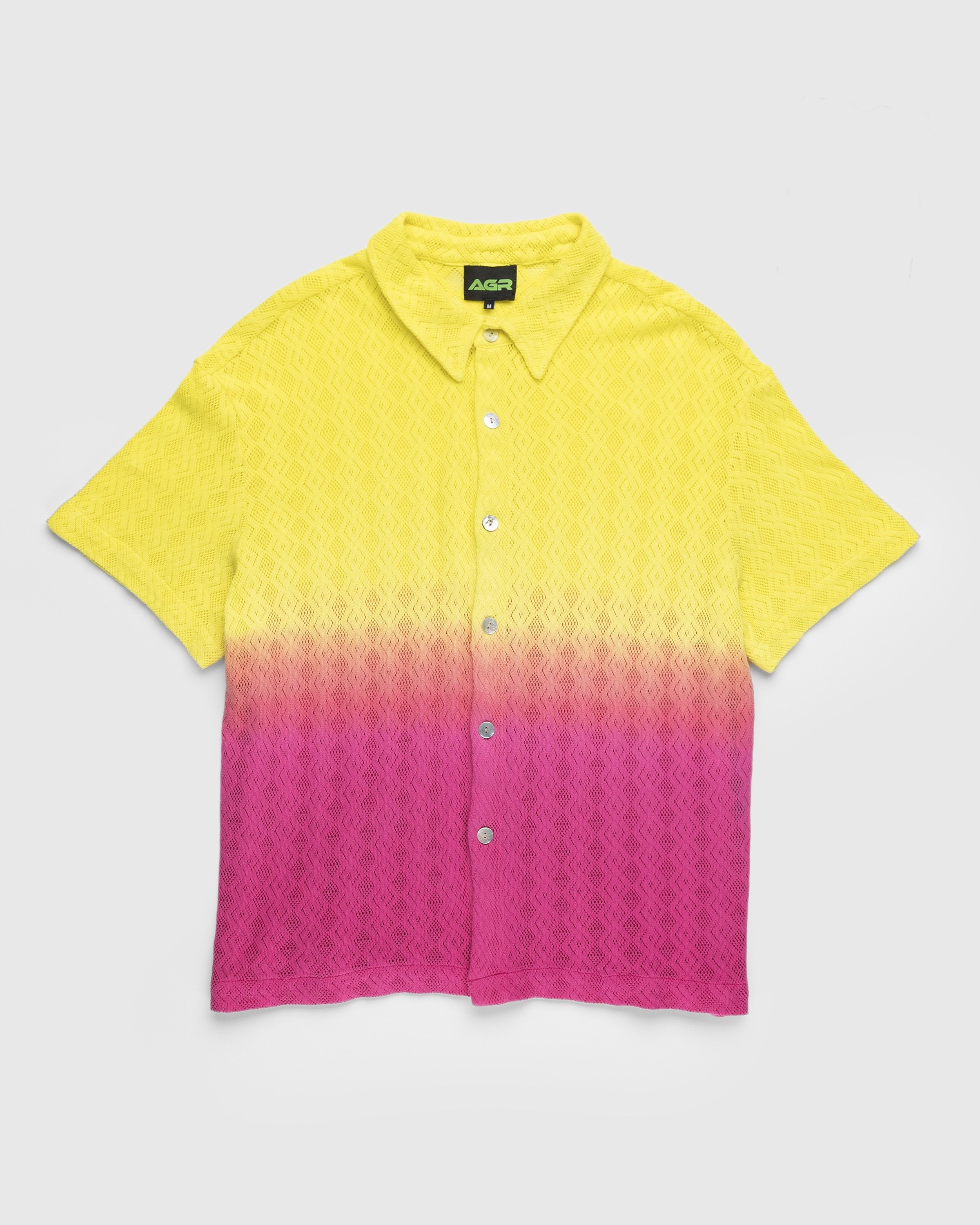 AGR – Gentle Happiness Lace Shirt Yellow/Pink - Shirts - Yellow - Image 1