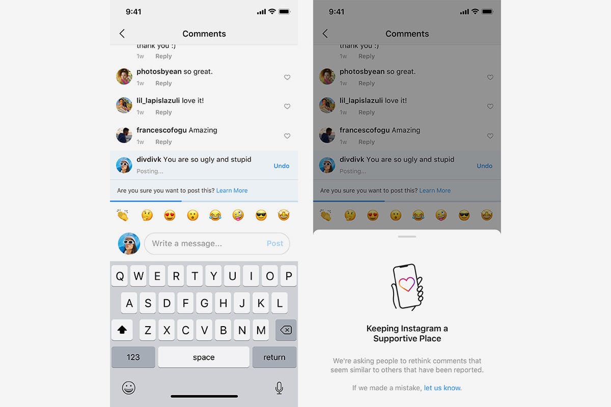 instagram anti bullying feature