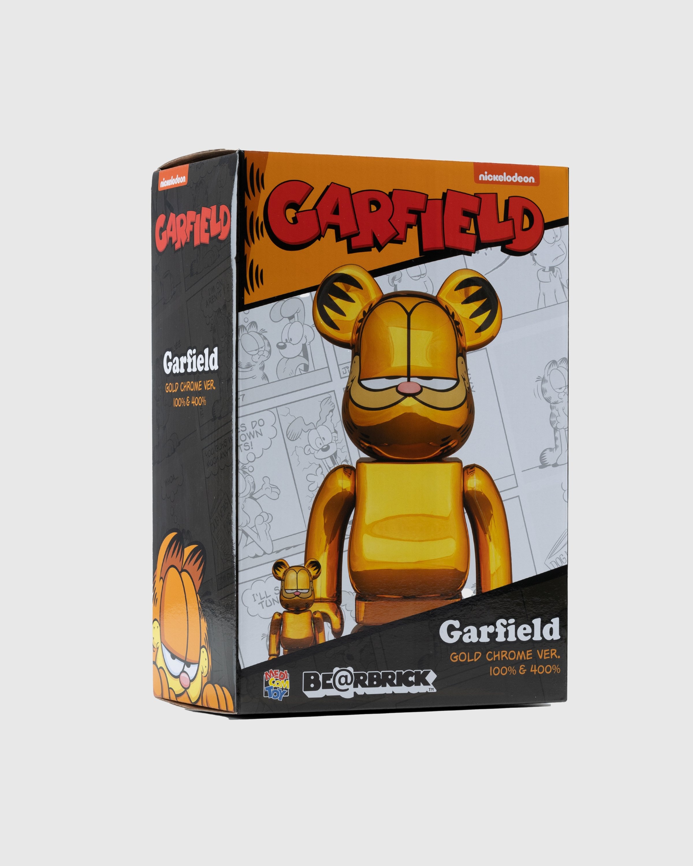 Medicom – Be@rbrick Garfield 100% and 400% Set Gold Chrome