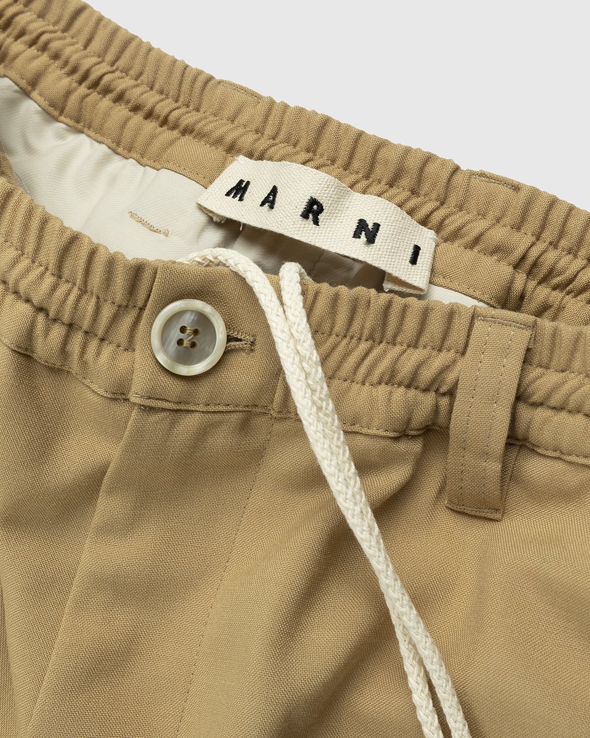 Marni – Tropical Wool Trousers Dijon - Trousers - Brown - Image 4