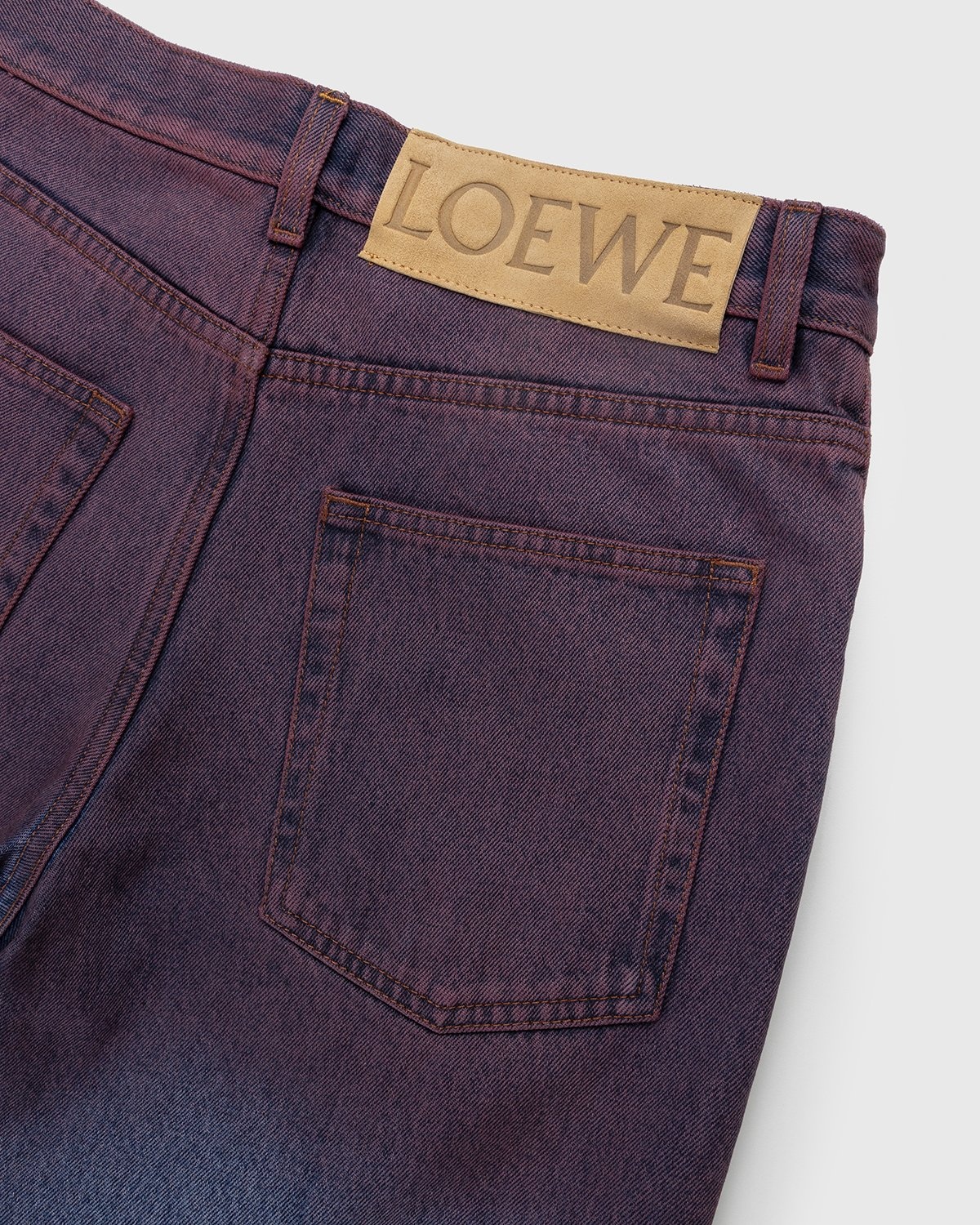 Loewe – Paula's Ibiza Tricolor Denim Trousers Red/Blue/Green - Pants - Blue - Image 3