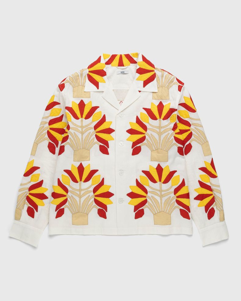 bode – Foliage Applique Long-Sleeve Shirt Multi