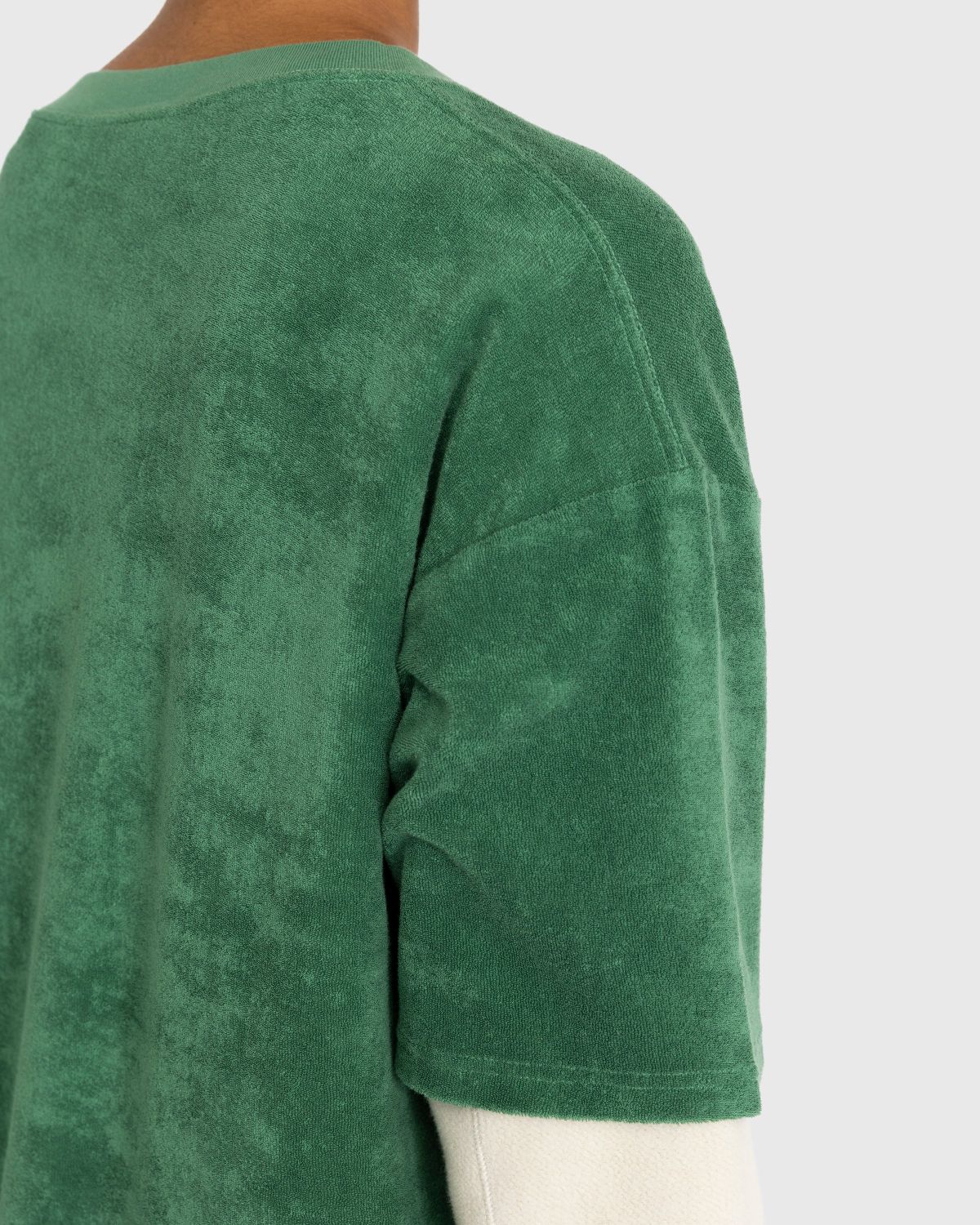 Highsnobiety – HS Logo Reverse Terry T-Shirt Green - Tops - Green - Image 7