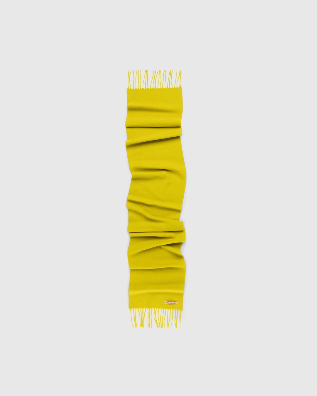 Acne Studios – Skinny Fringe Wool Scarf  - Scarves - Yellow - Image 1