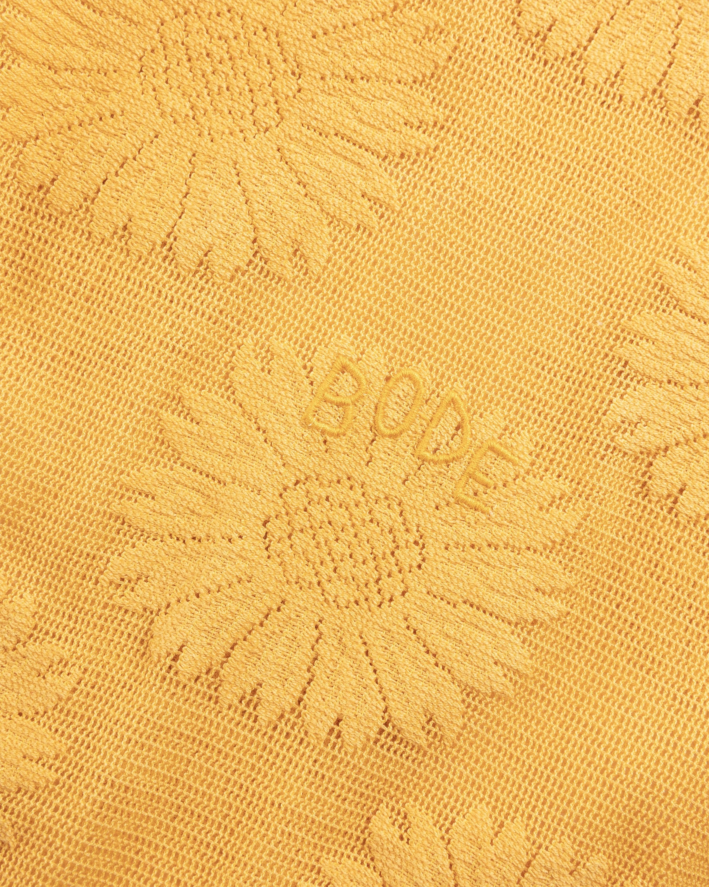 Bode – Sunflower Lace Shortsleeve Shirt Yellow  - Shirts - Yellow - Image 5